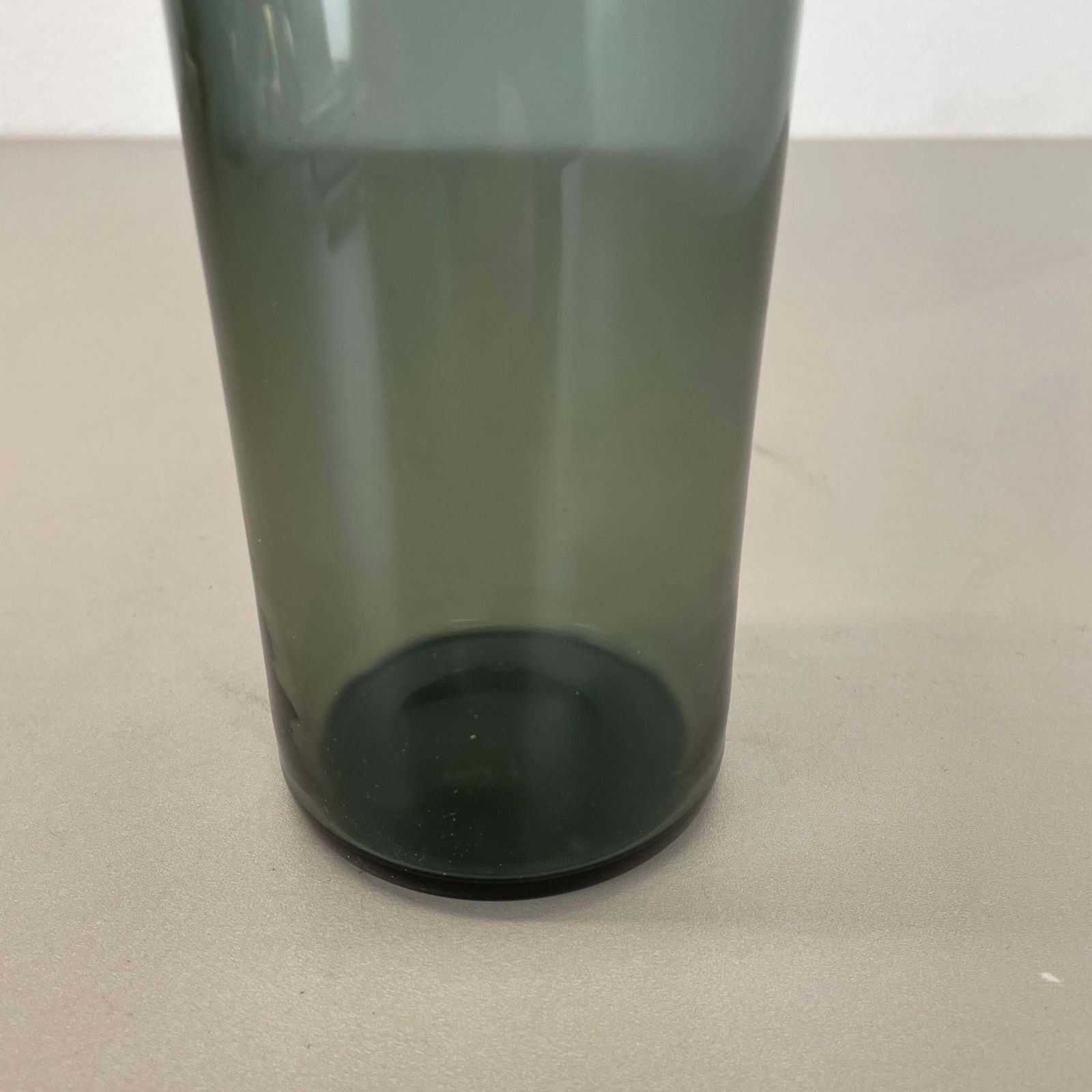 Rare Green Glass Decanter By Saara Hopea For Nuutajärvi Notsjö, Finland 1970s photo vintage