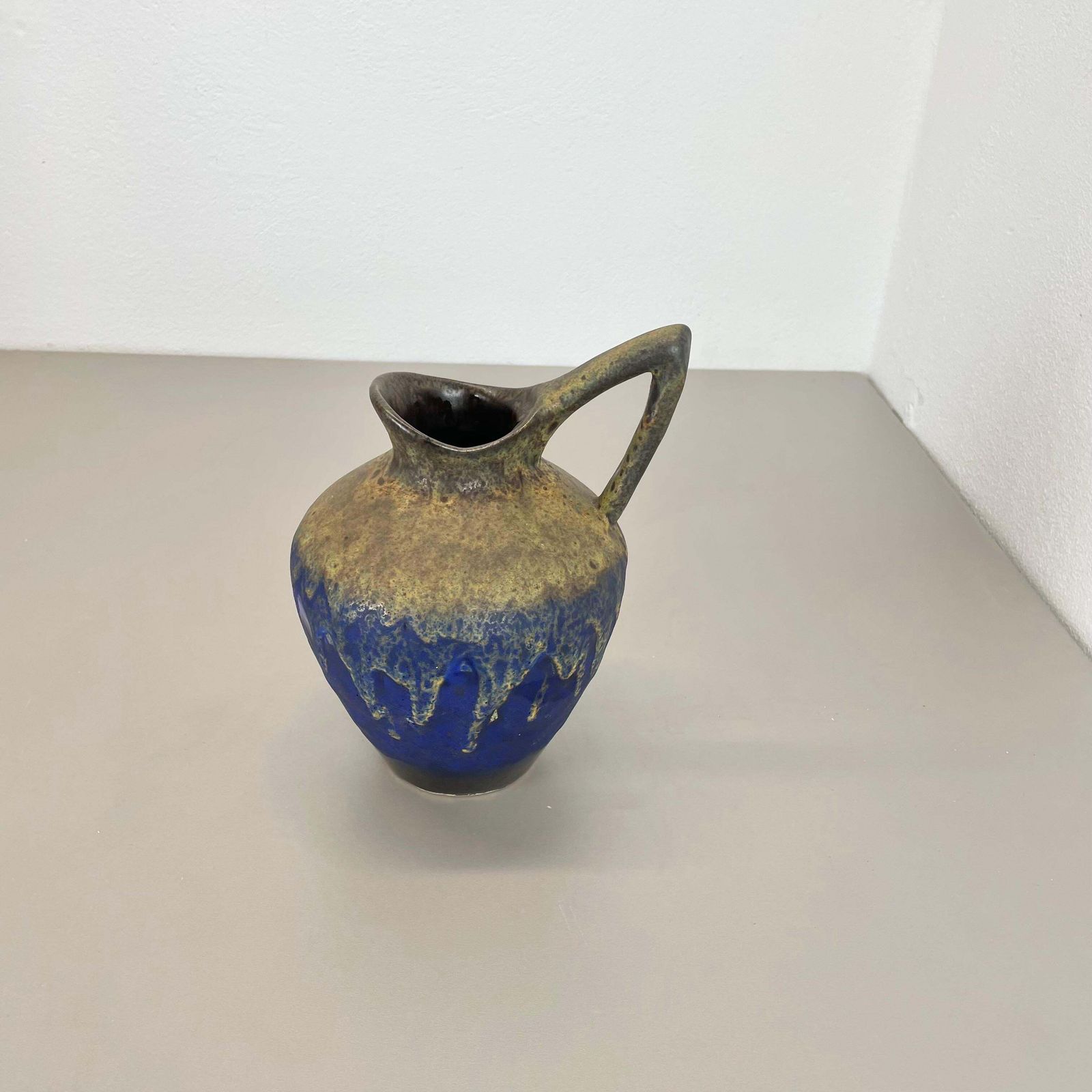 Extraordinary Superglaze Pottery Fat Lava Vase By Es Keramik, Germany, Wgp 1970s photo for sale