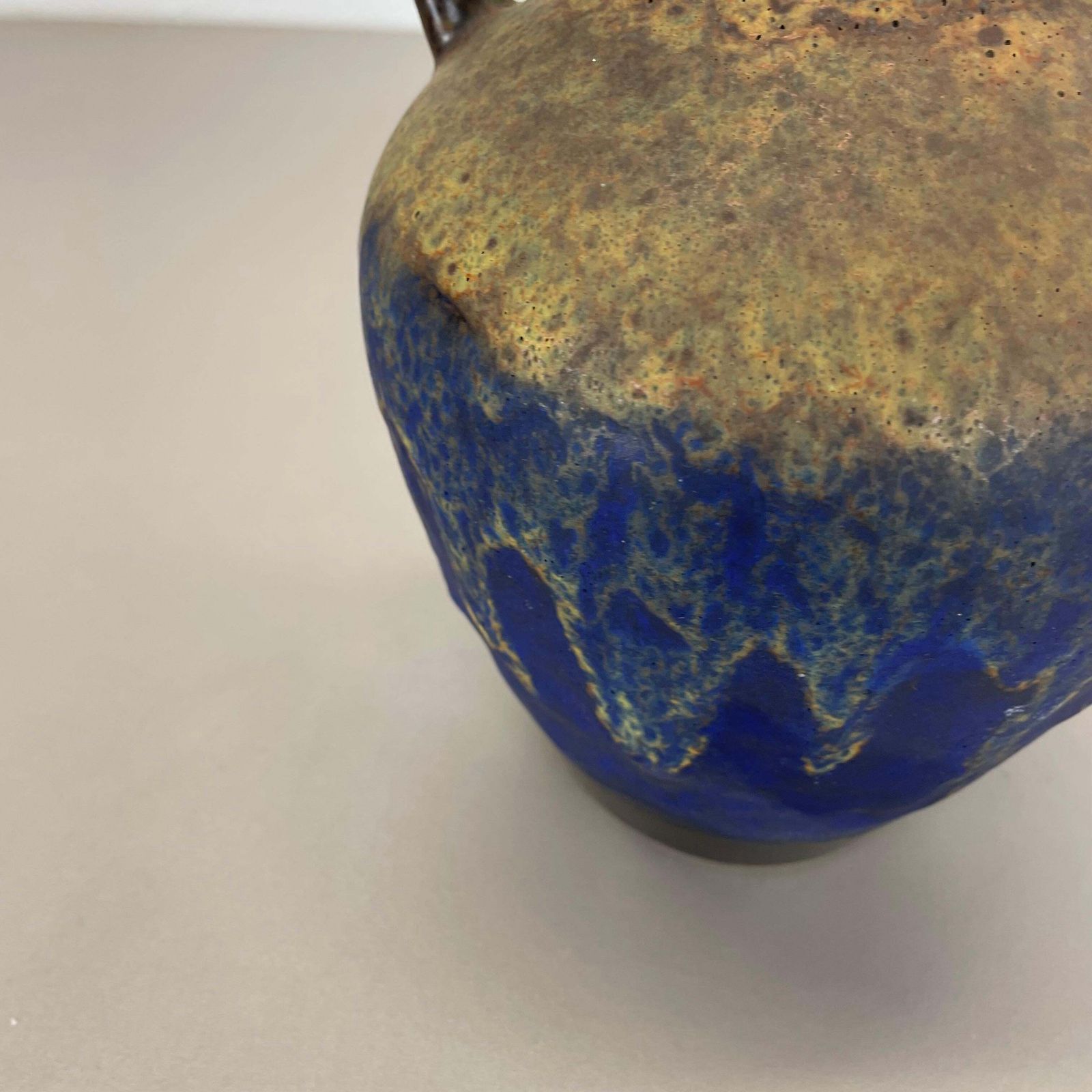 photo for sale Extraordinary Superglaze Pottery Fat Lava Vase By Es Keramik, Germany, Wgp 1970s