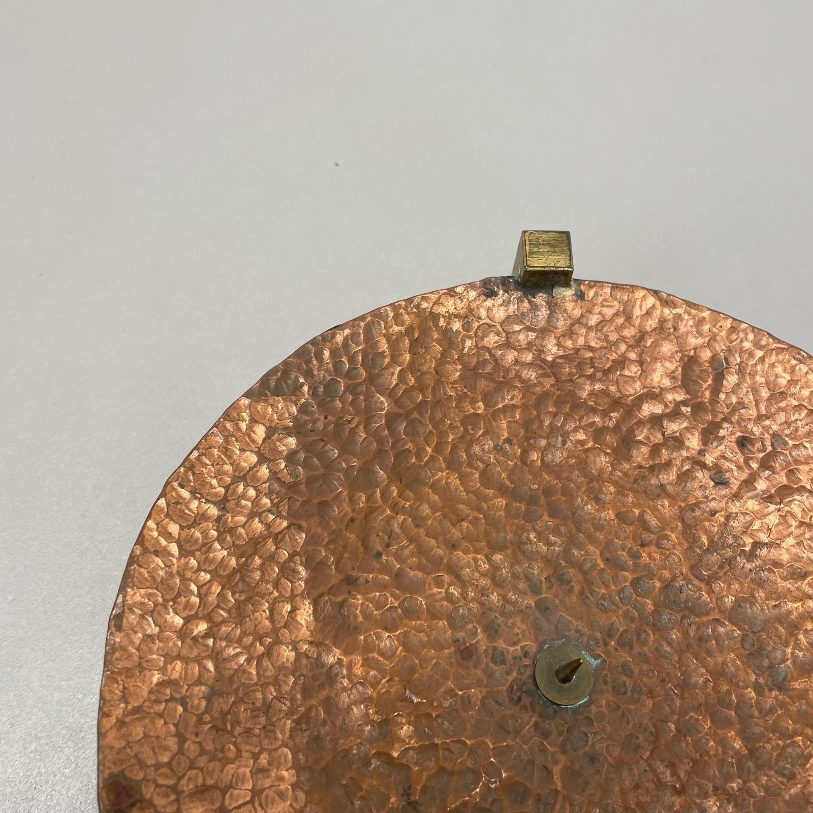 Modernist Sculptural Auböck Style Brutalist Copper Candleholder, Austria 1950 photo vintage