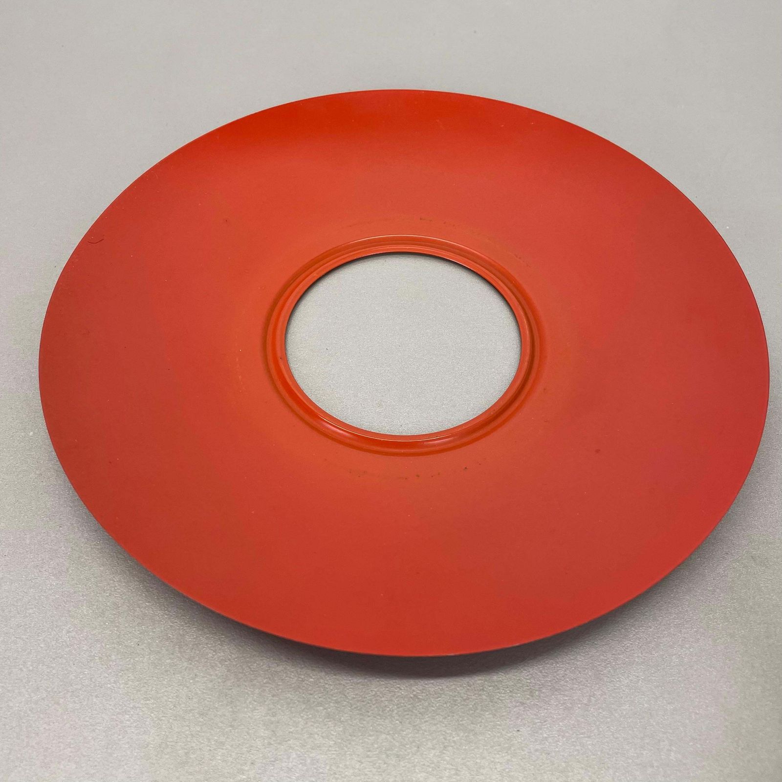 photo furniture Red Round 20cm Stilnovo Style Metal Opaline Glass Wall Light, Italy, 1960s