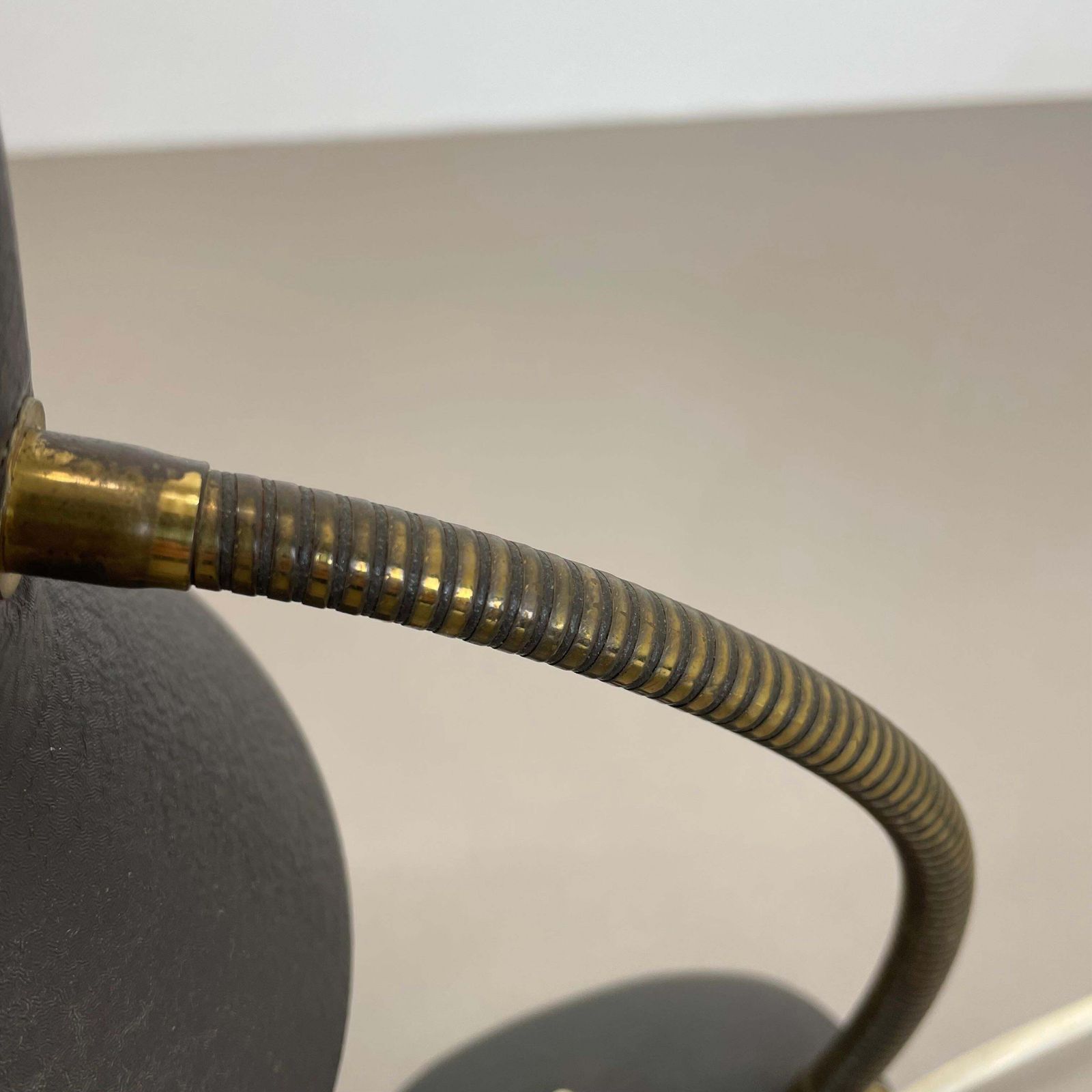 Original Hollywood Regency Stilnovo Style Brass Sputnik Table Light, Italy 1950s photo vinterior