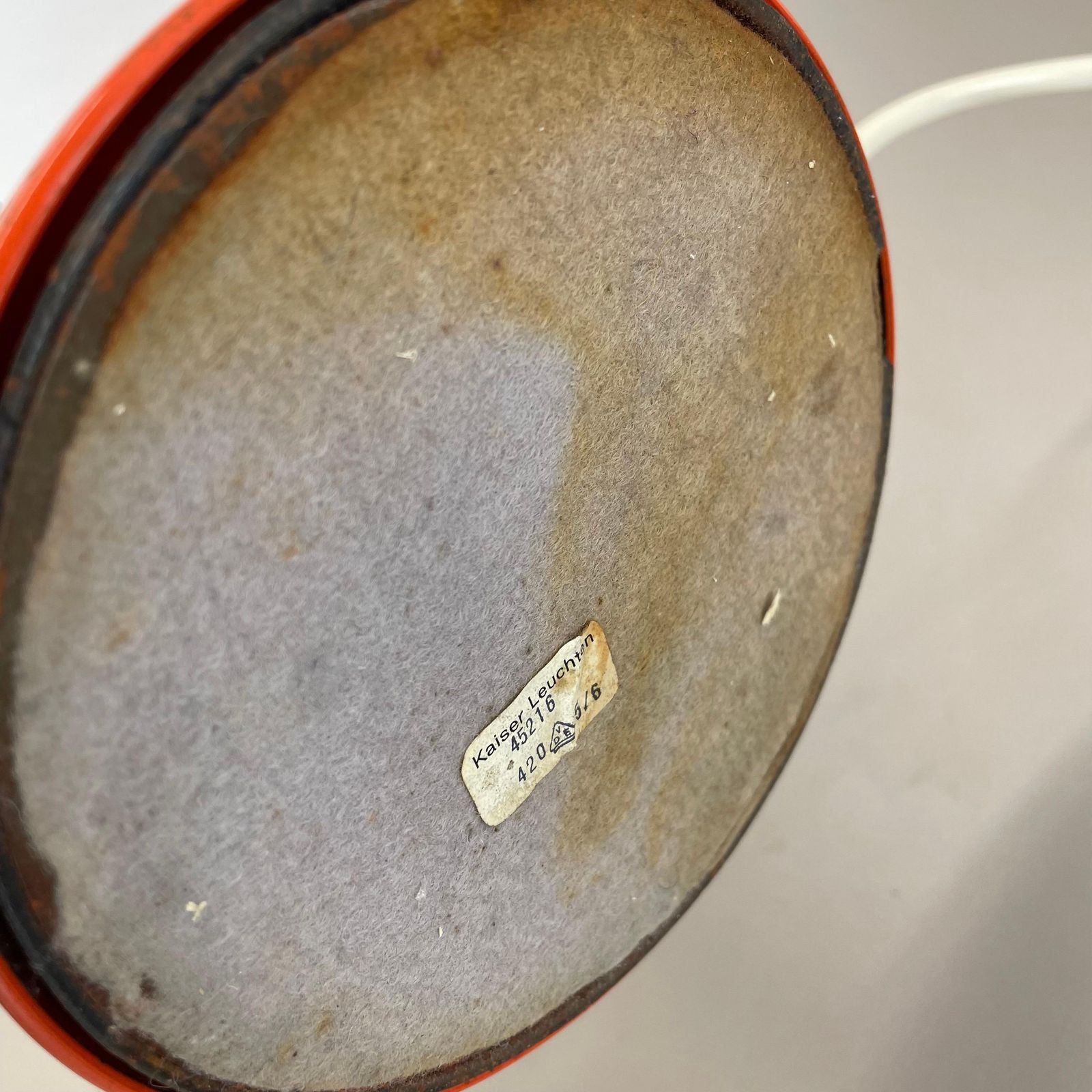photo vinterior 1 Of 2 Modernist Orange Sputnik Table Light Kaiser Leuchten, 1970s Germany