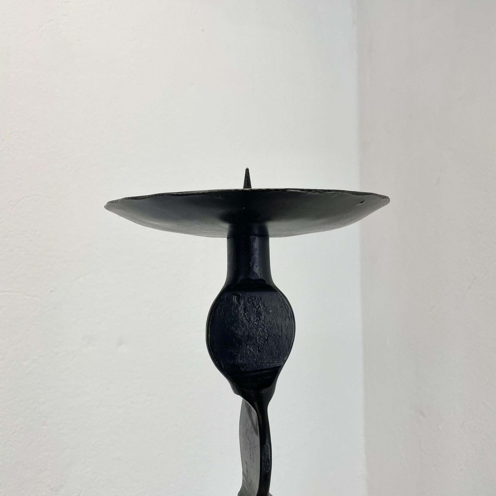 Xl 75cm Modernist Sculptural Brutalist Metal Floor Candleholder, Germany, 1970s photo 693.0