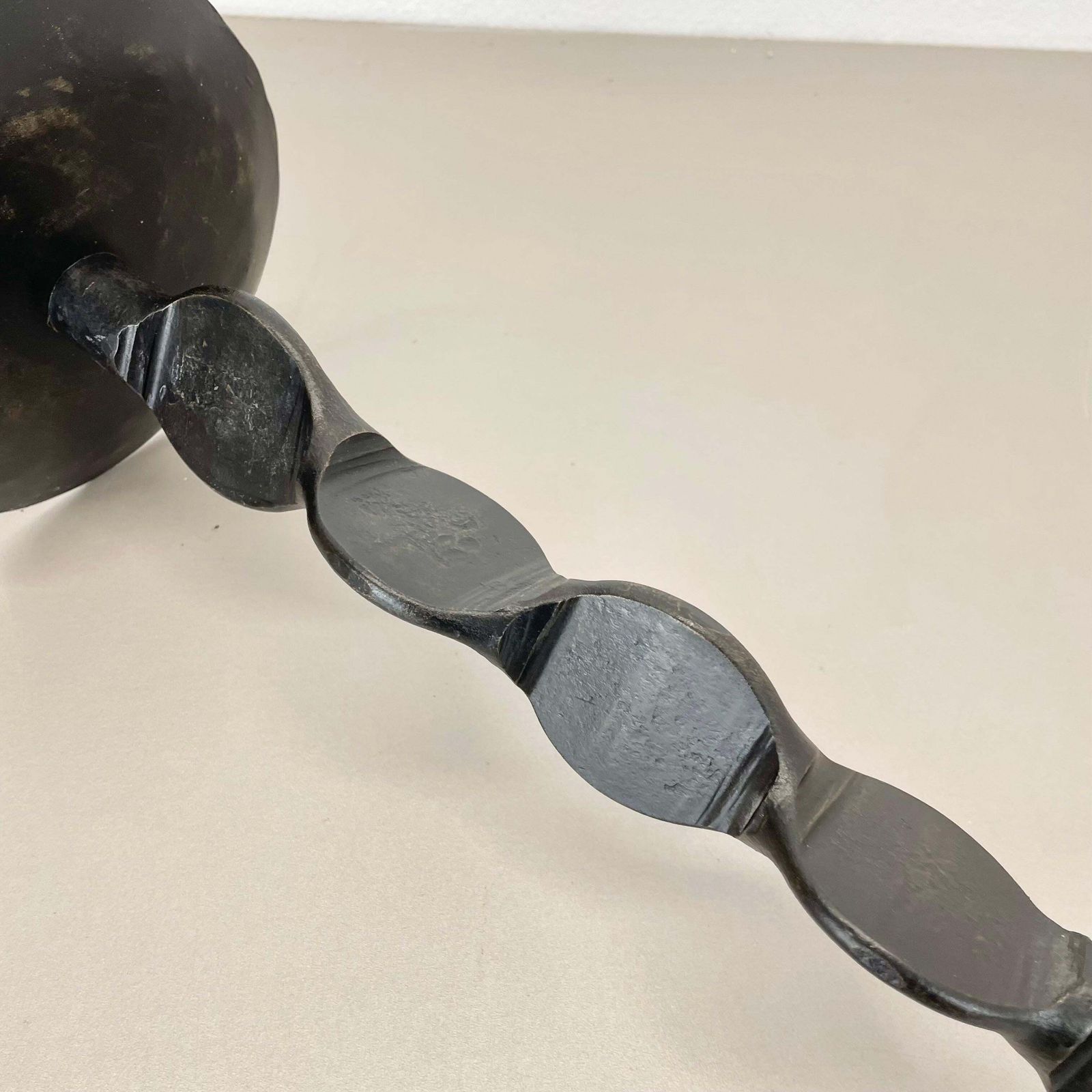 photo buy Xl 75cm Modernist Sculptural Brutalist Metal Floor Candleholder, Germany, 1970s