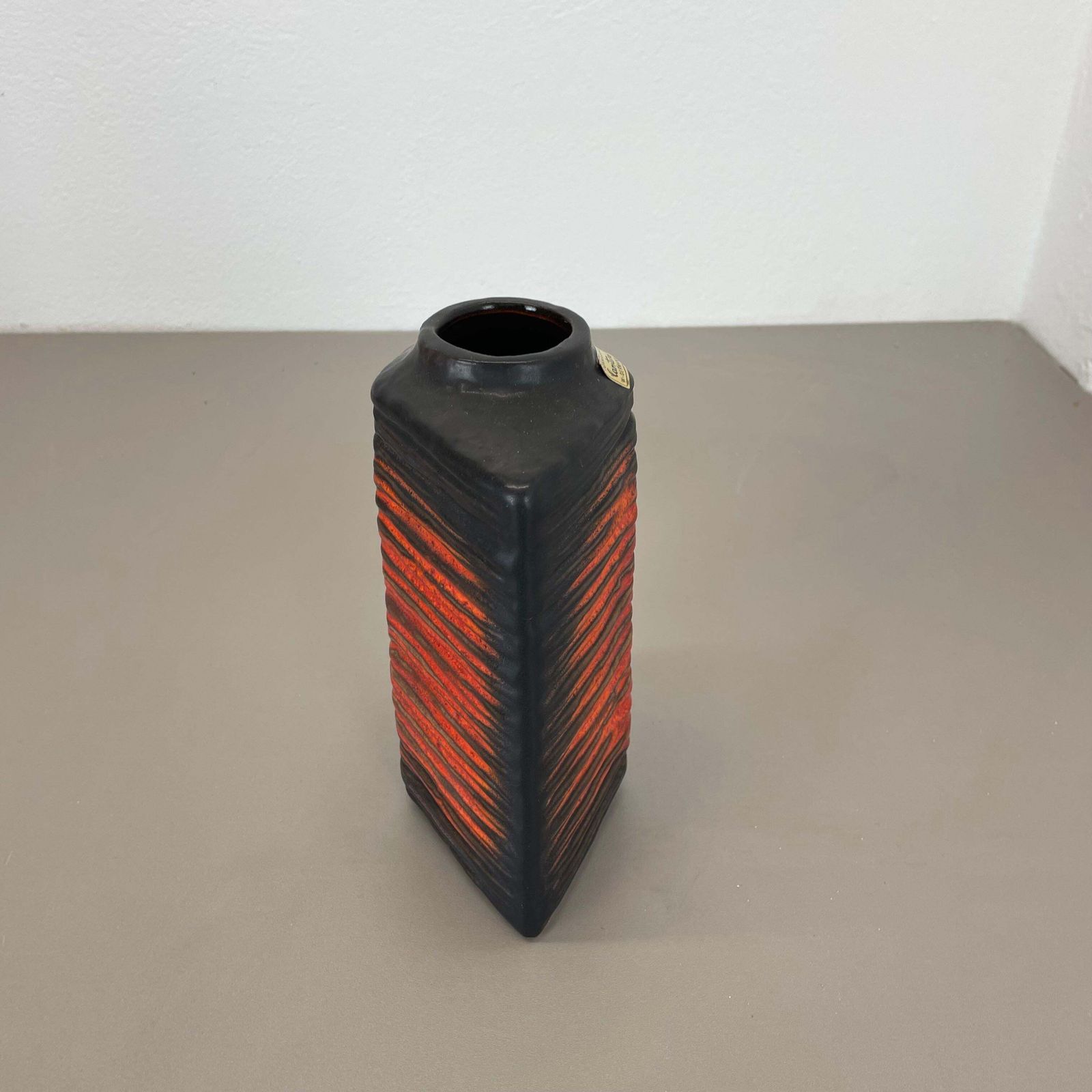 Home Decor Large 20cm Ceramic Brutalist Vase Fat Lava Carstens Tönnieshof, Germany, 1970s photo
