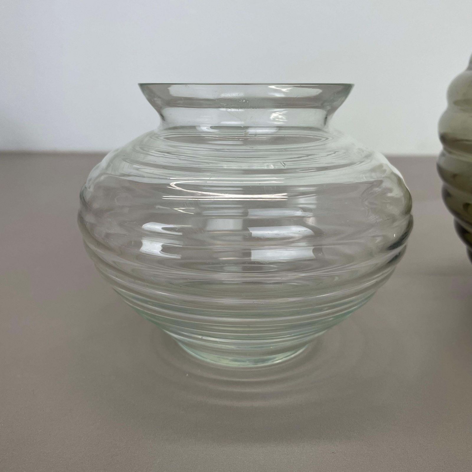 Set Of 2 Glass Vase By Richard Lauke For Vlg Weisswasser, Germany, 1960s photo vinterior