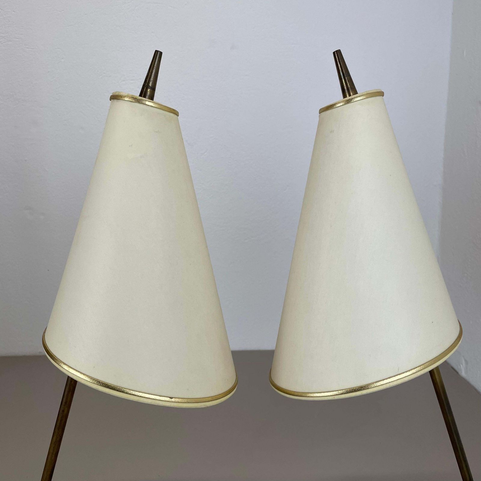 Set Of 2 Midcentury Modern Brass Table Light By J.T Kalmar Attrib., Austria 1950 photo 3466.0
