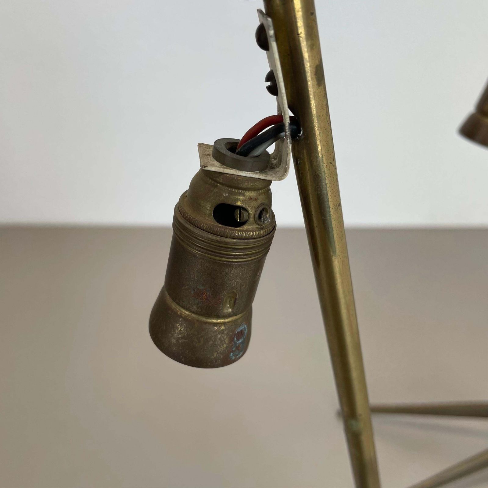 photo vinterior Set Of 2 Midcentury Modern Brass Table Light By J.T Kalmar Attrib., Austria 1950