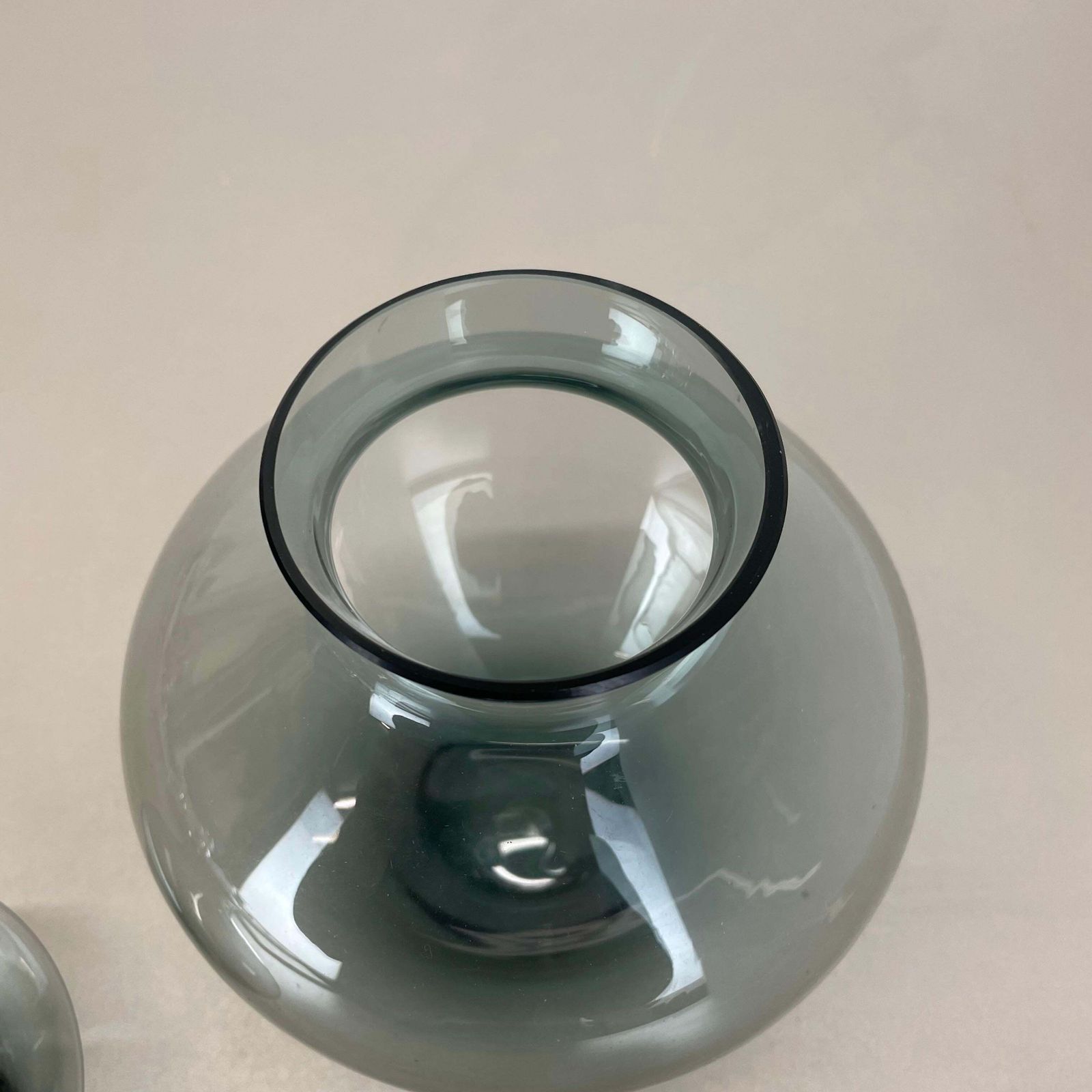photo for sale Set Of Two Heart Vases Turmaline By Wilhelm Wagenfeld For Wmf Germany, 1960s