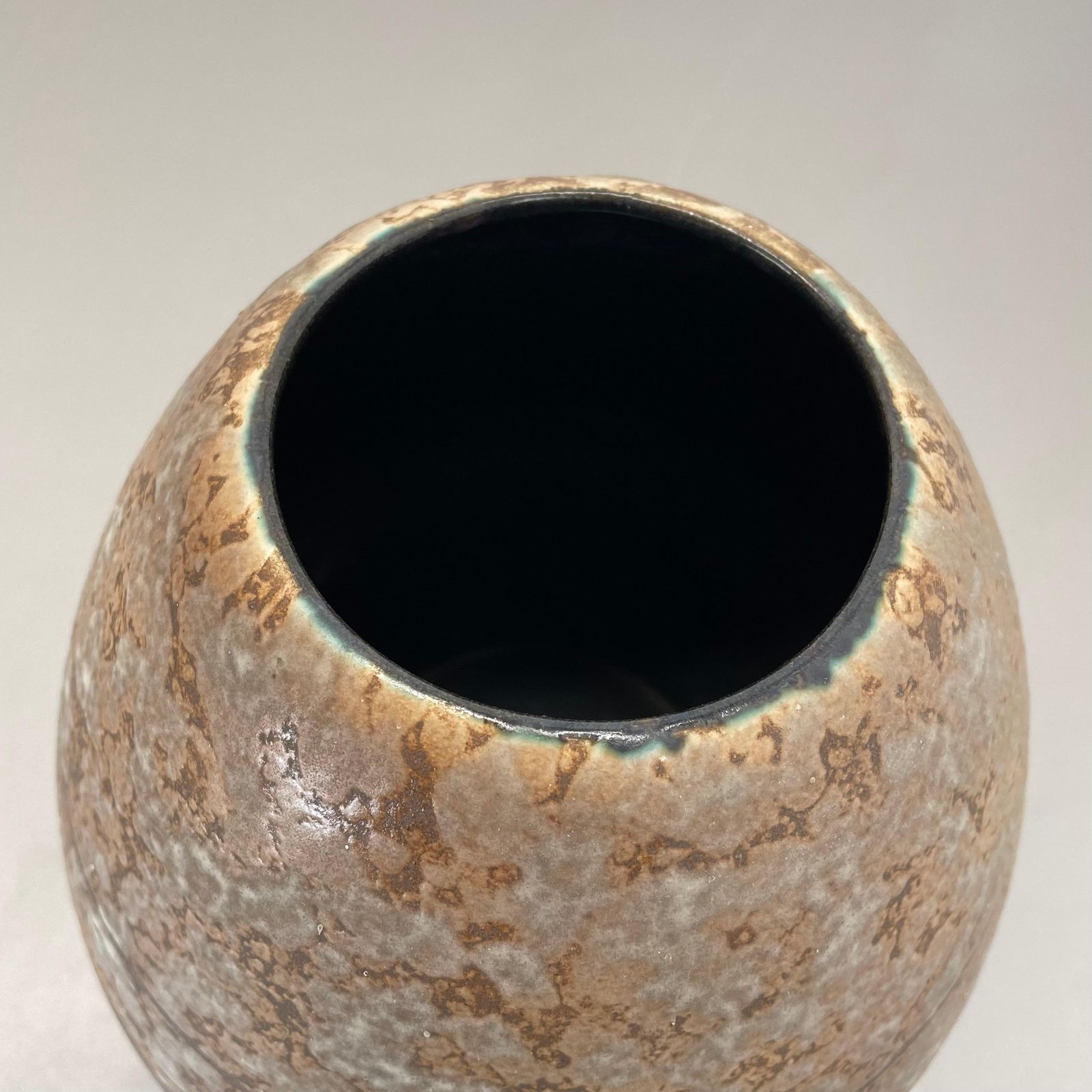 Home Decor Large 23cm Colorful Pottery Fat Lava Vase By Scheurich, Germany, 1950s photo