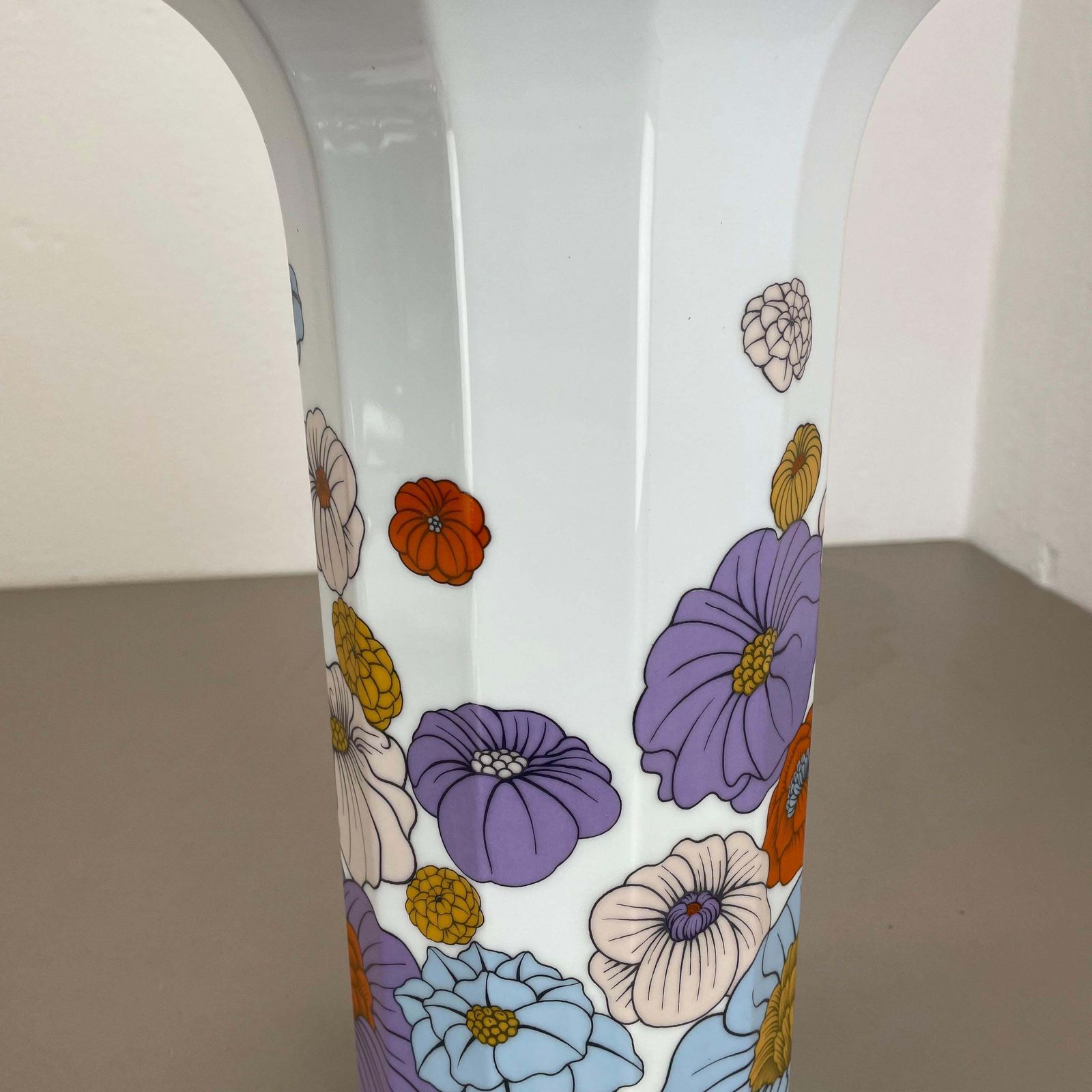 photo vinterior Xl 35cm Colorful "Flower" Vase By Tapio Wirkkala For Rosenthal, Germany, 1970s