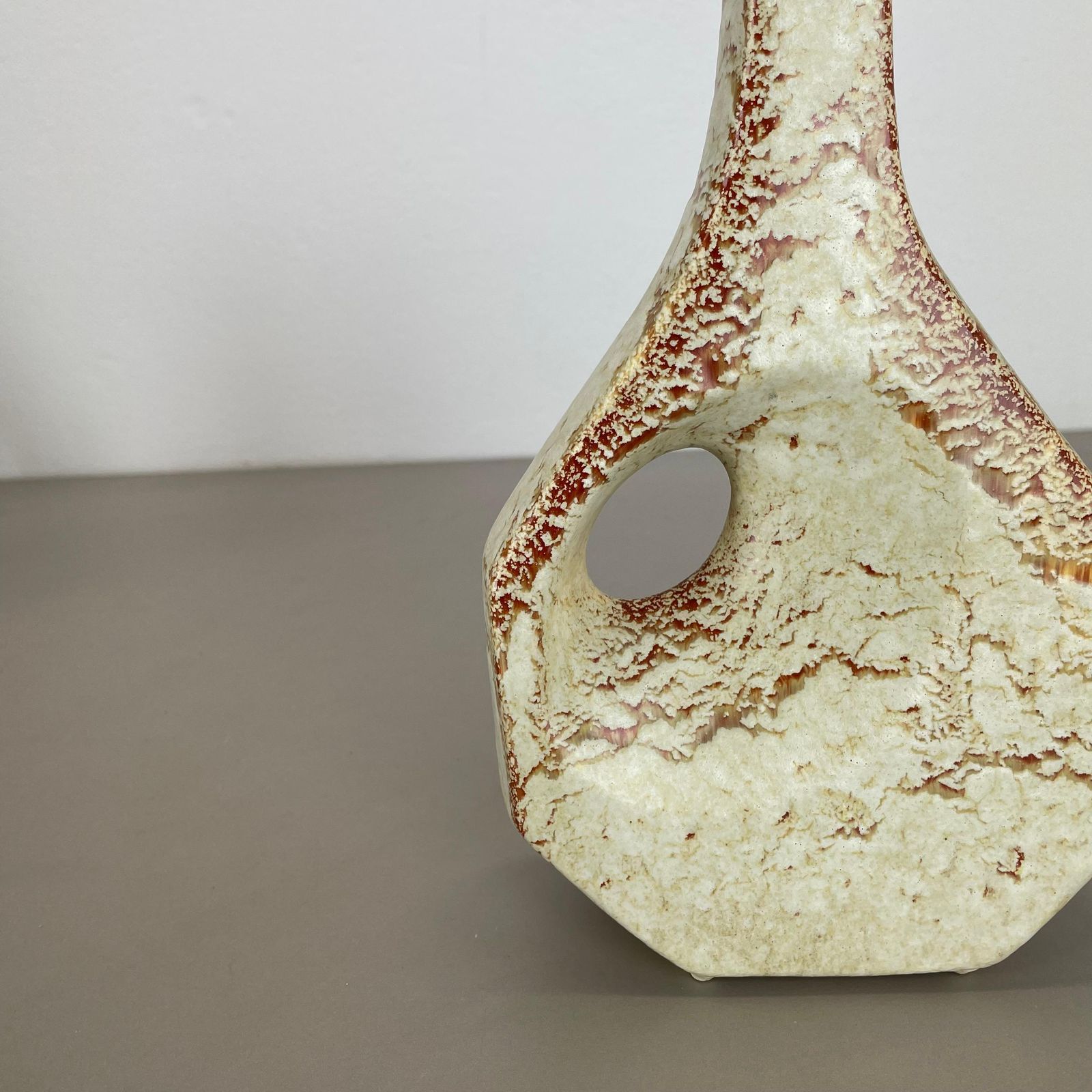 Unique Ceramic Studio Pottery Vase By Bertoncello Schiavon Ceramics, Italy 1970s photo for sale