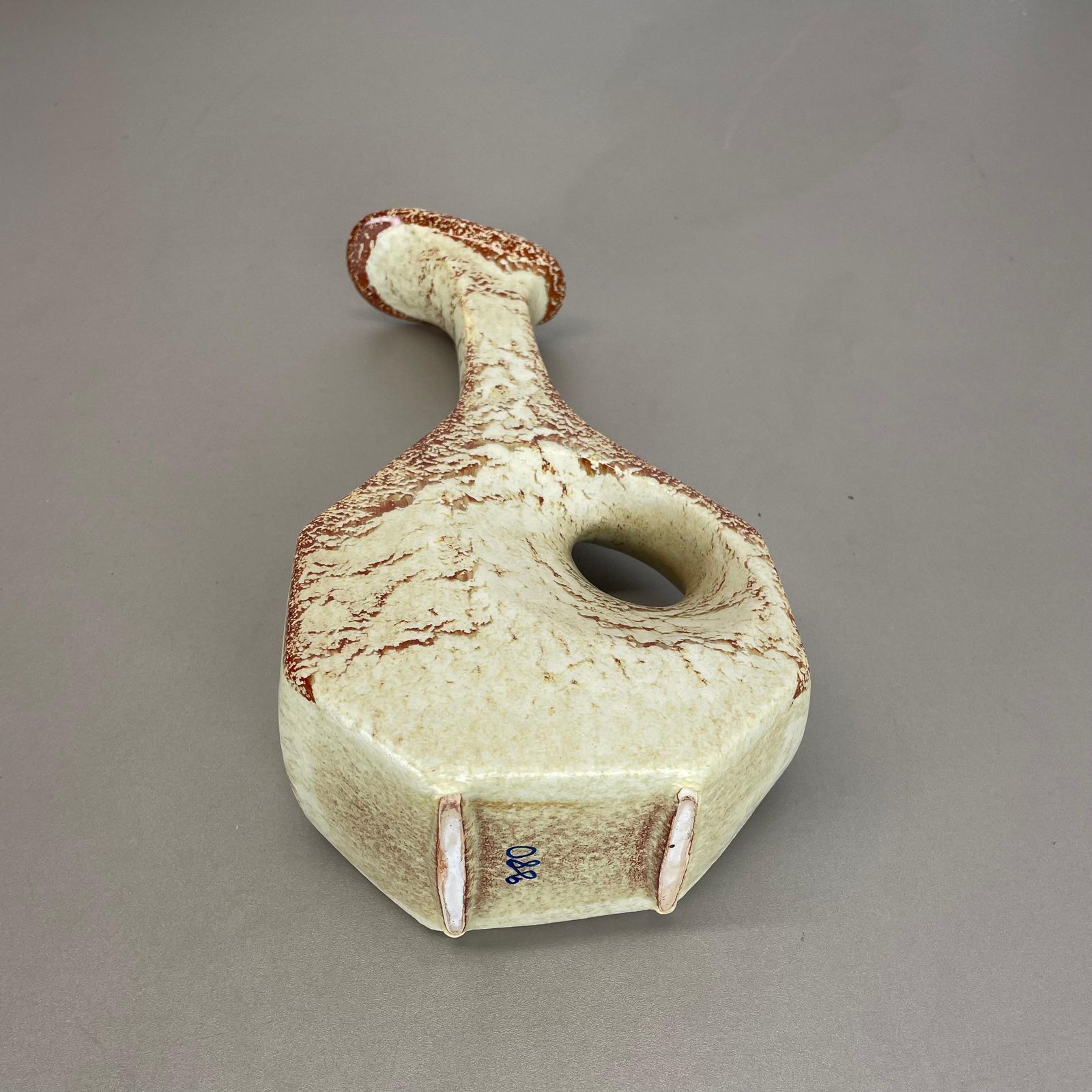 photo vintage Unique Ceramic Studio Pottery Vase By Bertoncello Schiavon Ceramics, Italy 1970s