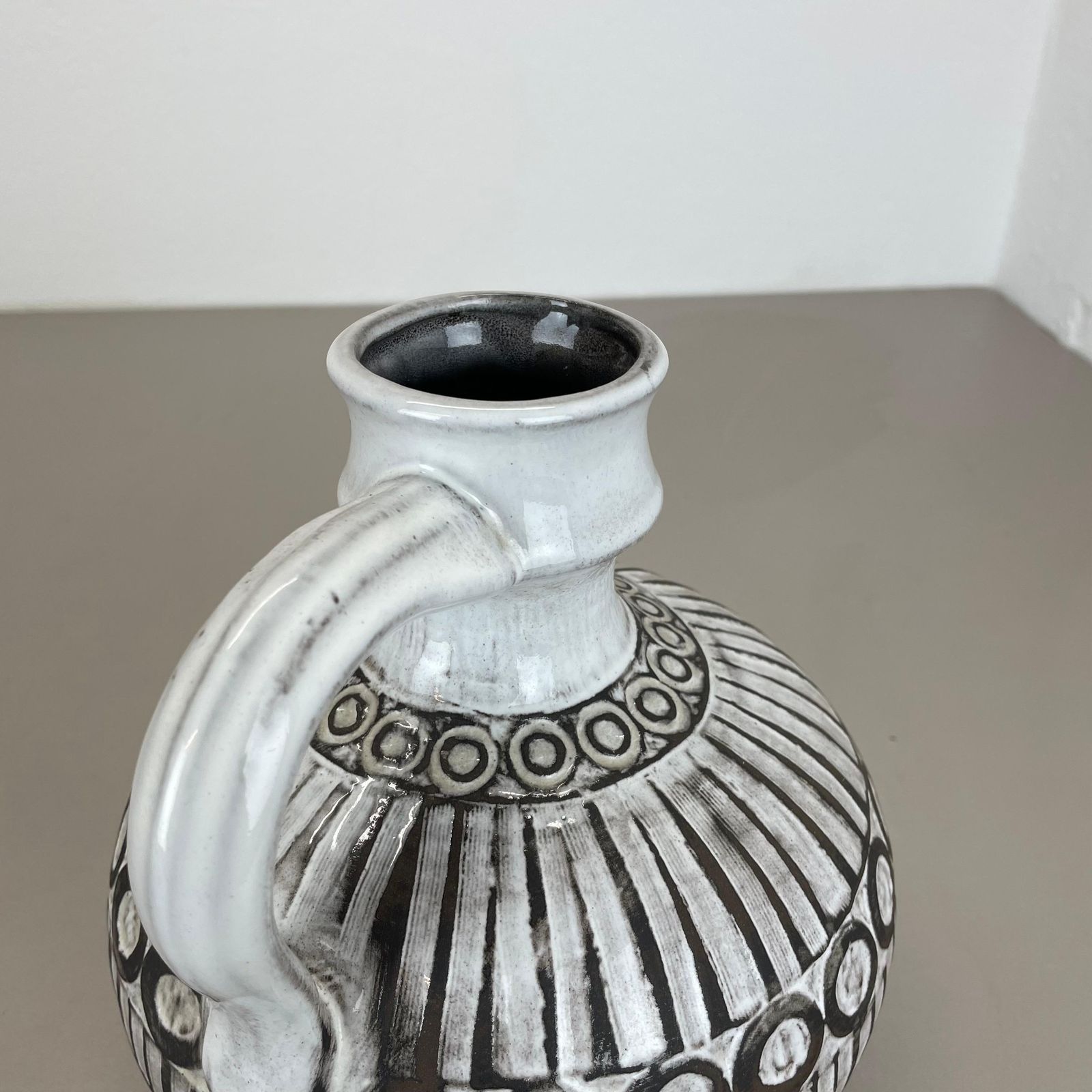 390.0 Rare Wgp Fat Lava Ceramic "Polaris" Vase Element By Ceramano, Germany, 1960s photo