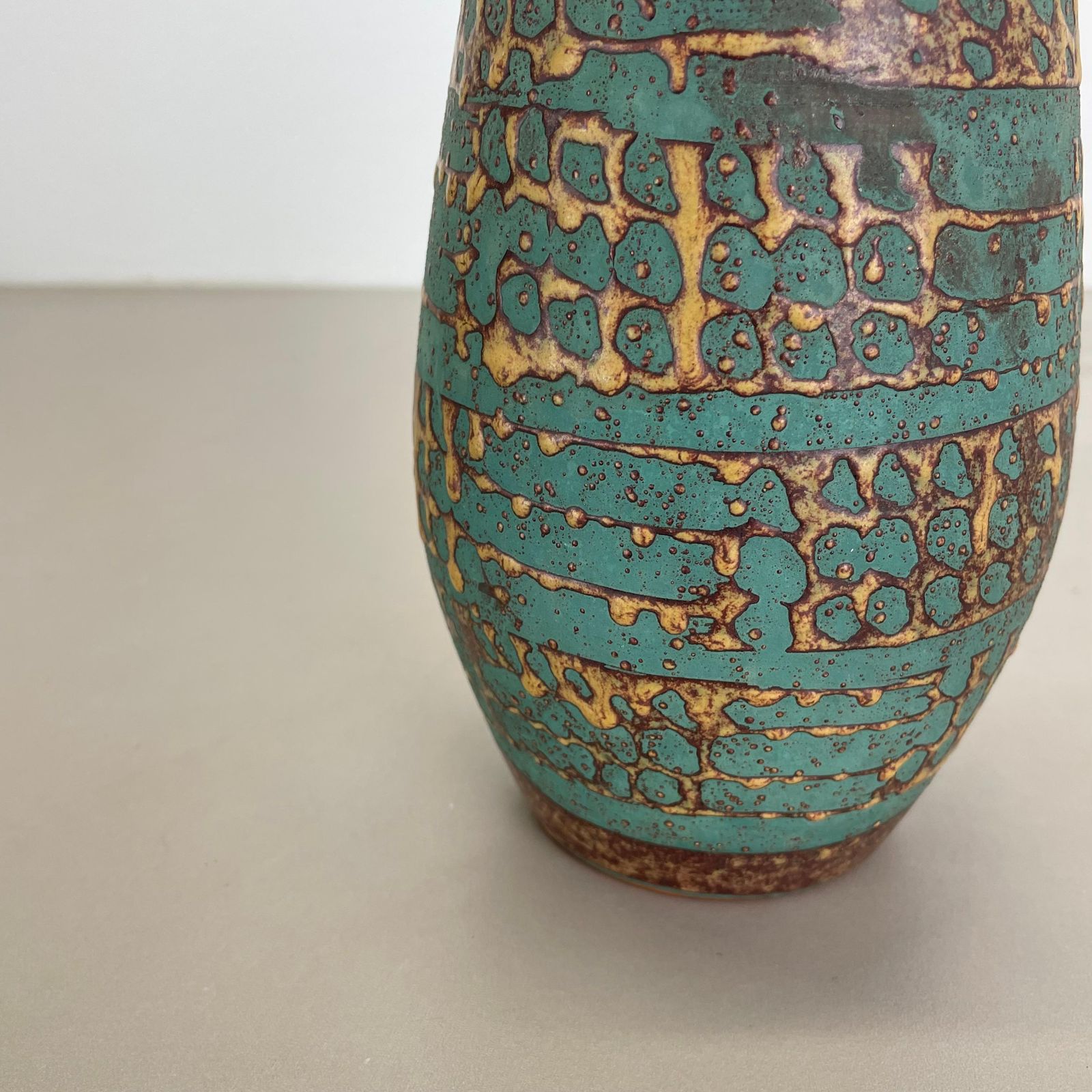photo buy Large 25cm Ceramic Brutalist Vase Fat Lava Carstens Tönnieshof, Germany, 1970s