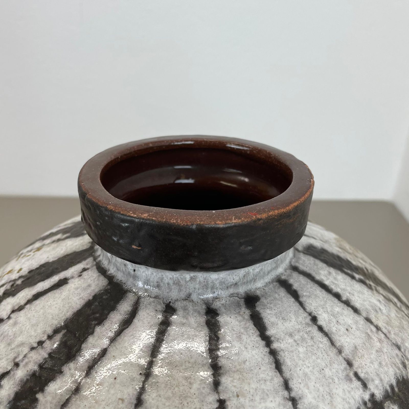 photo for sale Large 30cm Ceramic Brutalist Vase Fat Lava Carstens Tönnieshof, Germany, 1970s