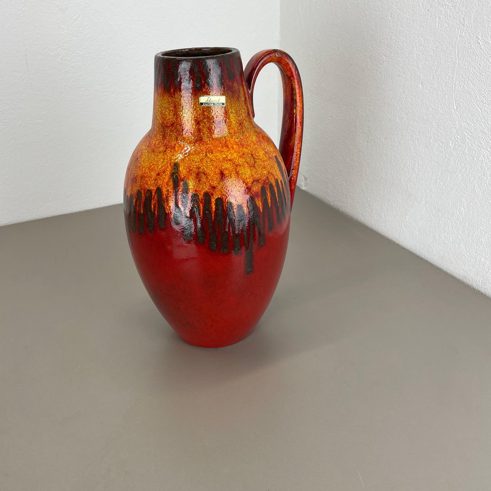 Large Pottery Fat Lava "Lora Style" 279 38 Floor Vase Made By Scheurich, 1970s photo for sale