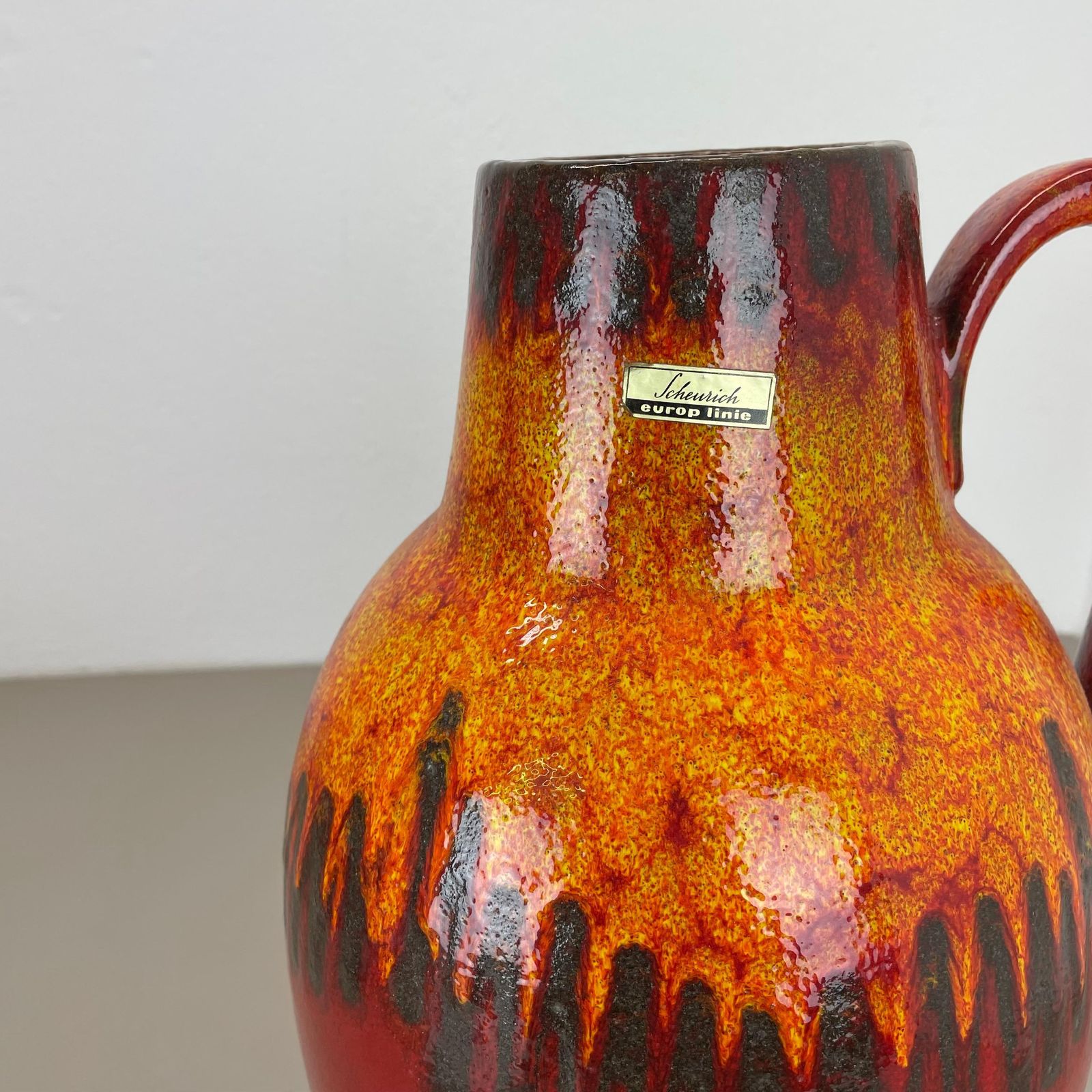 Large Pottery Fat Lava "Lora Style" 279 38 Floor Vase Made By Scheurich, 1970s photo Home Decor