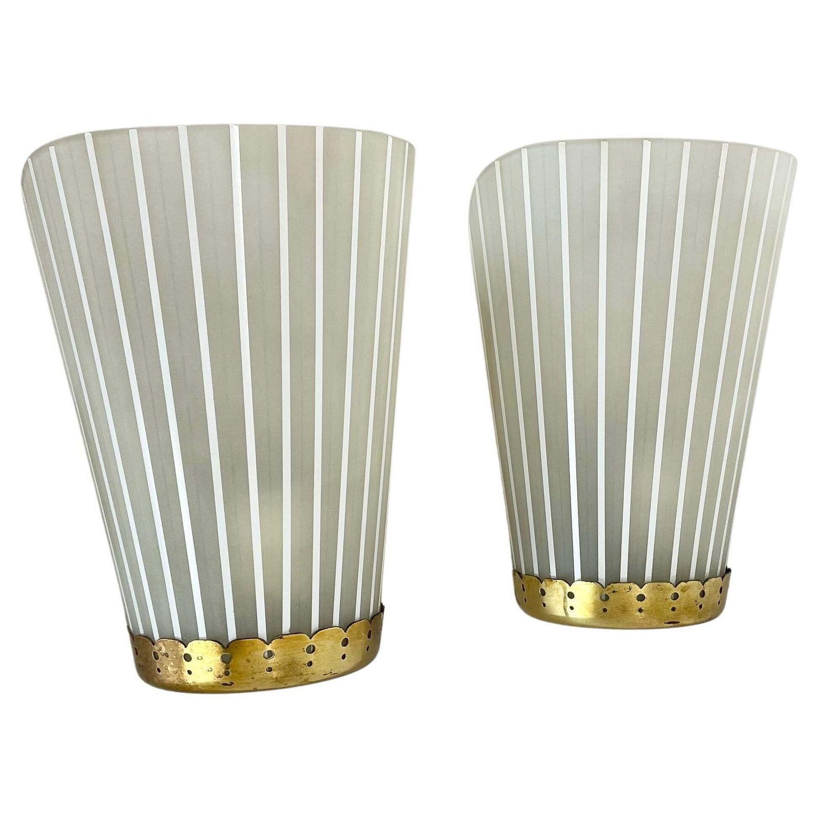 Set Of 2 "Media" Wall Light By Wilhelm Wagenfeld, Peill + Putzler, Germany, 1950