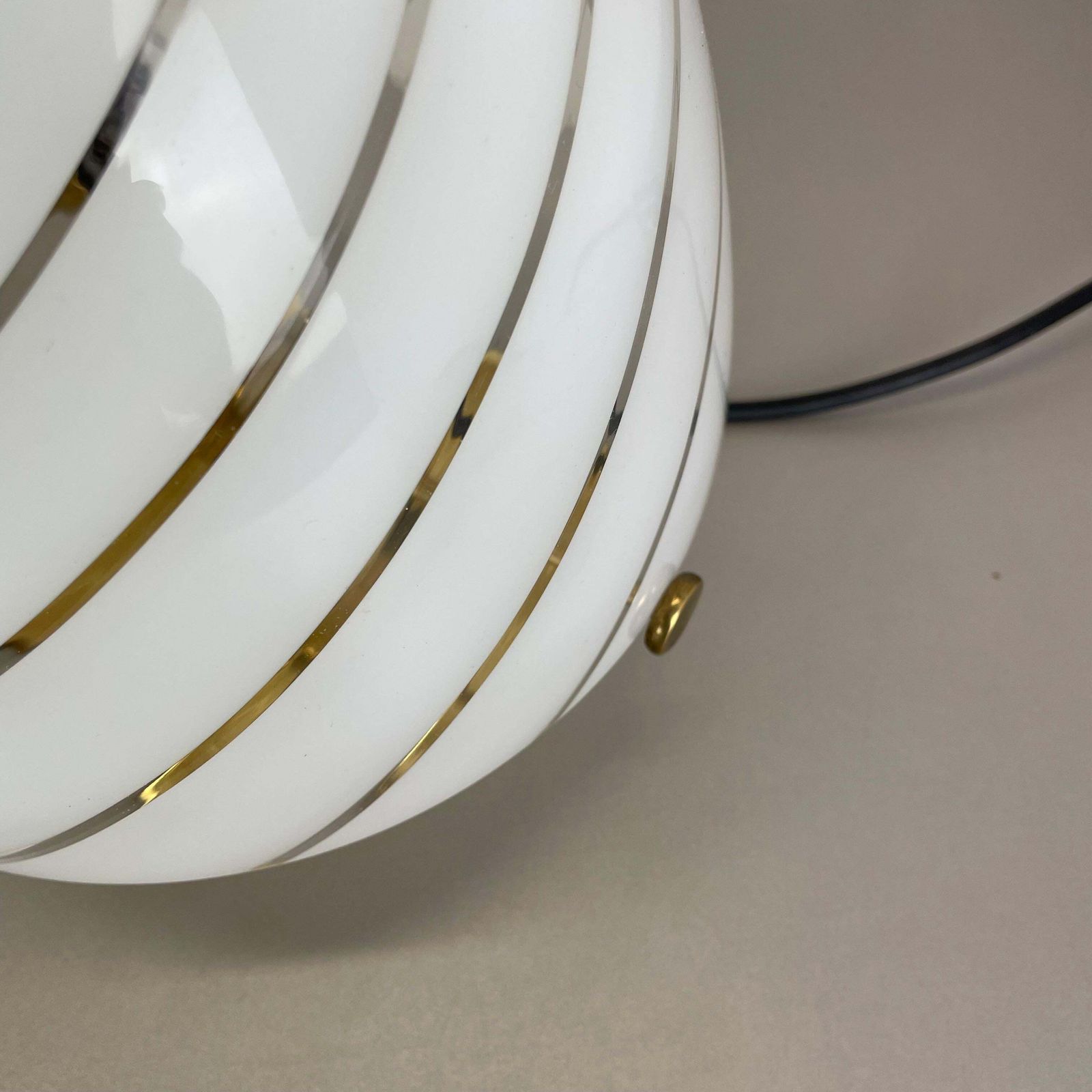 27cm "Swirl" Murano Glass Table Desktop Light Made By Vetri Murano, Italy, 1970s photo vintage