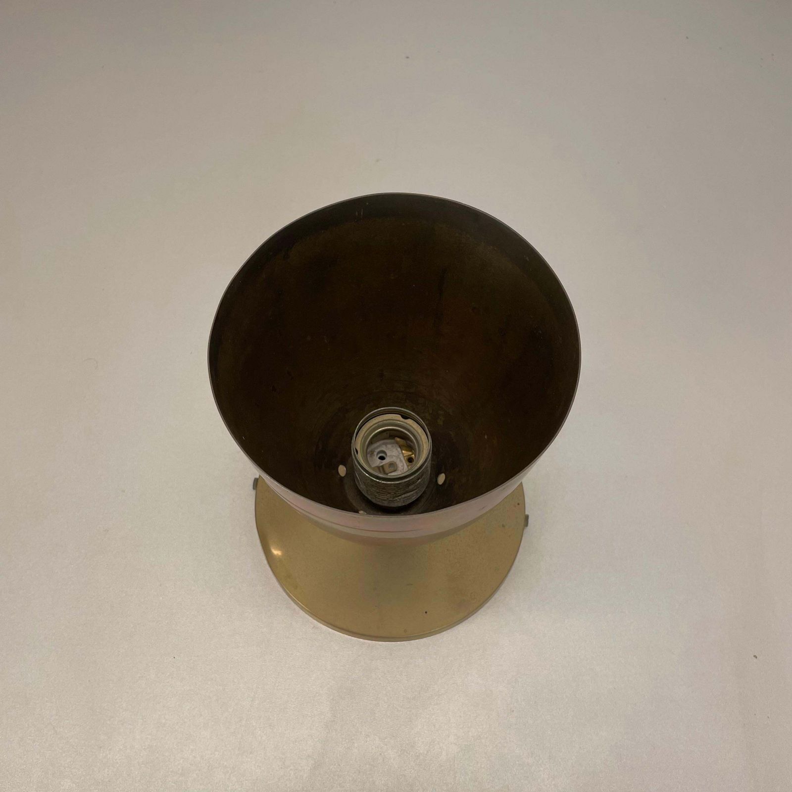 Unique Brass Spot Gino Sarfatti Style Ceiling Light Flushmount Italy 1950s photo vintage