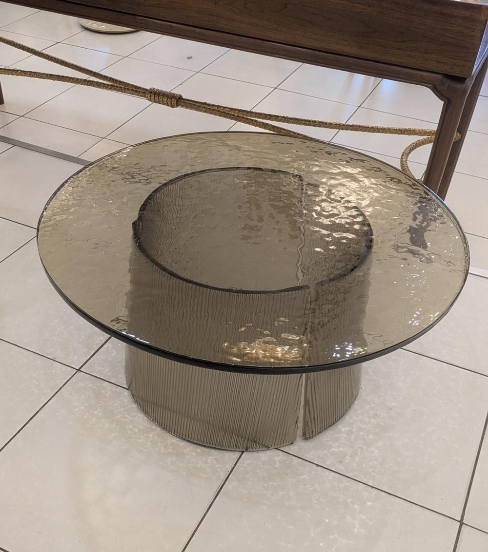 Furniture Smoked Glass Cocktail Table photo