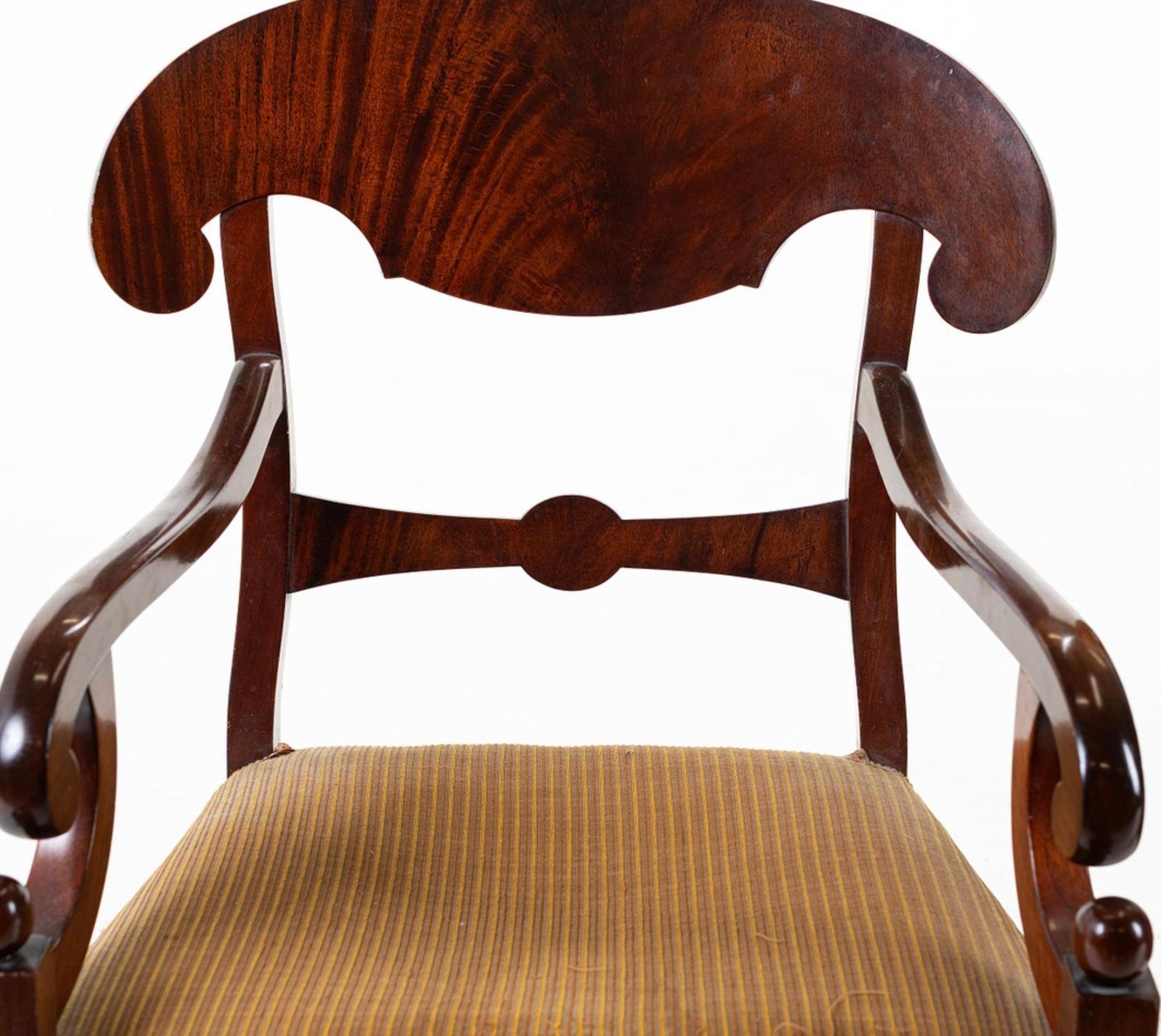 Biedermeier Carver Chairs Swedish Late 1800s Antique Dark Golden Birch 1800s photo Furniture