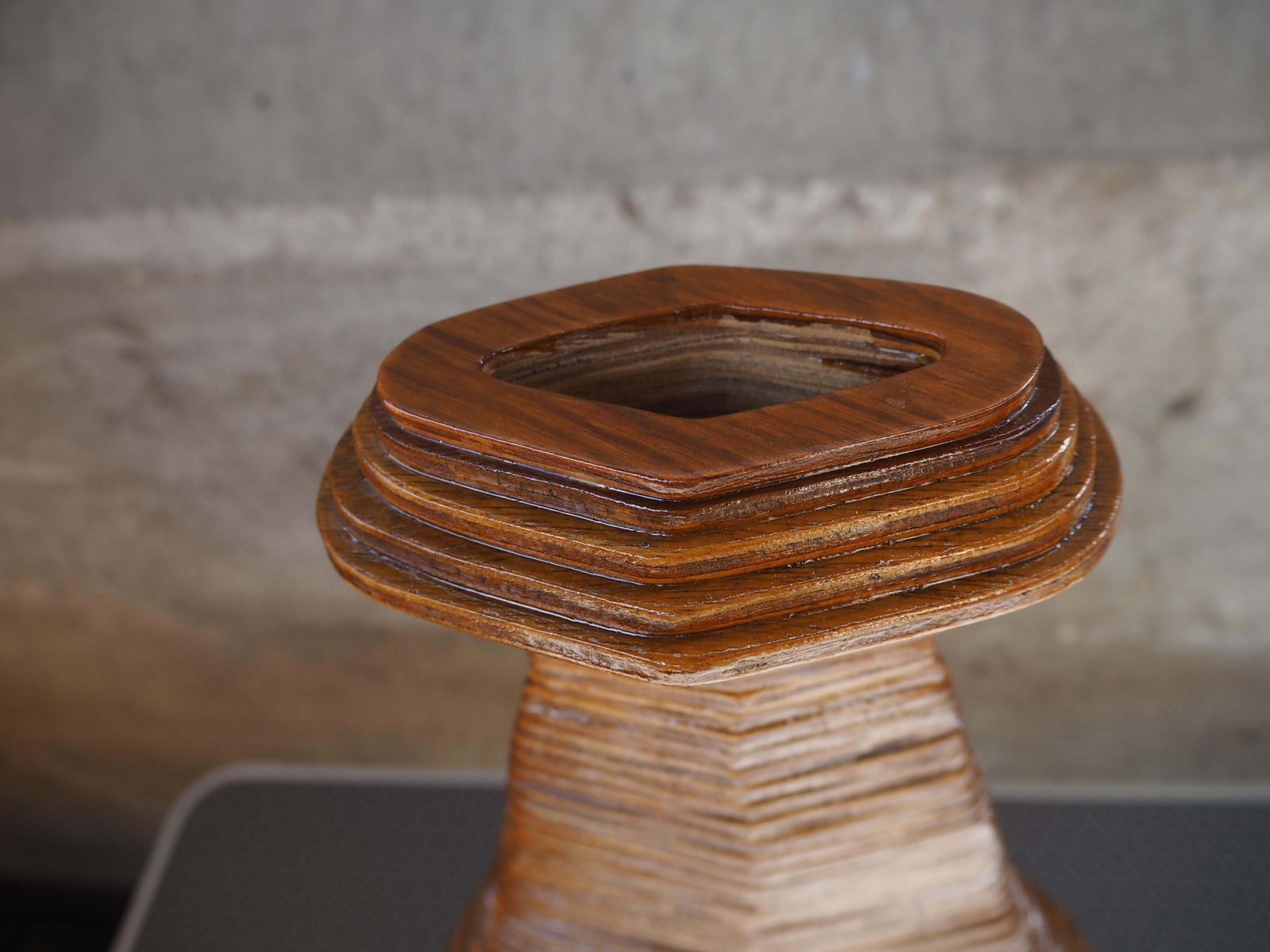 Midcentury Wooden Vase, Europe, 1960s photo vinterior