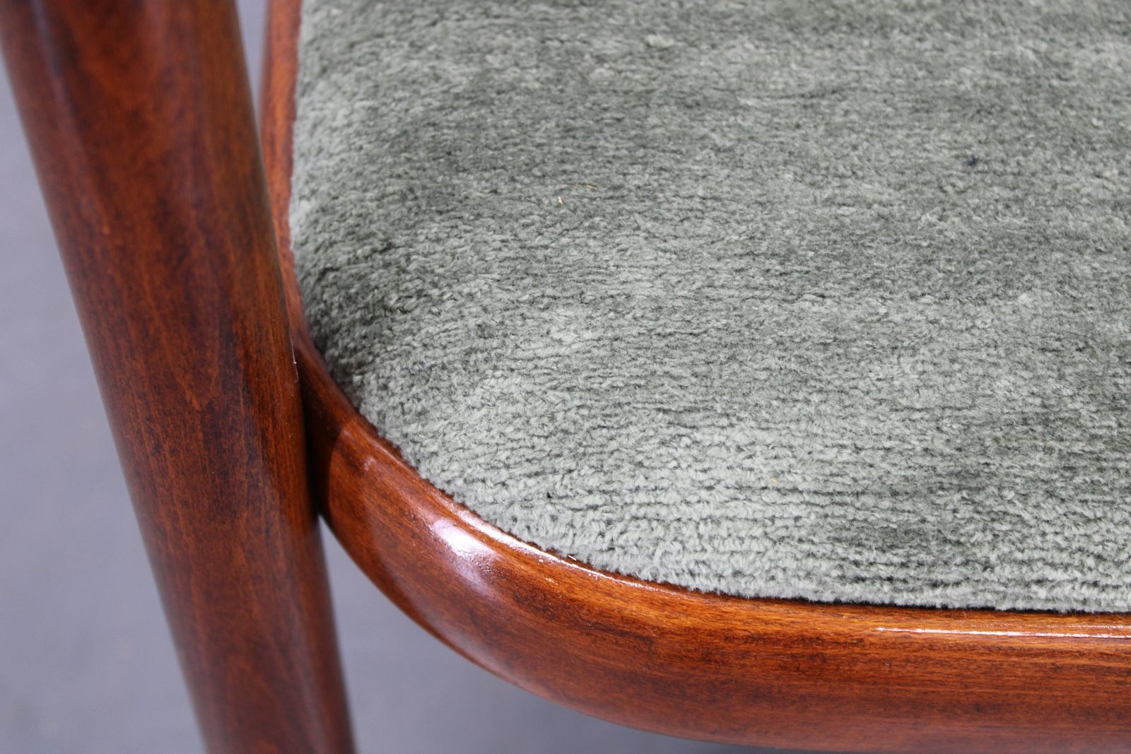 photo for sale 1970s Antonin Suman Set Of Six Beech Bentwood Restored Dining Chairs By Ton