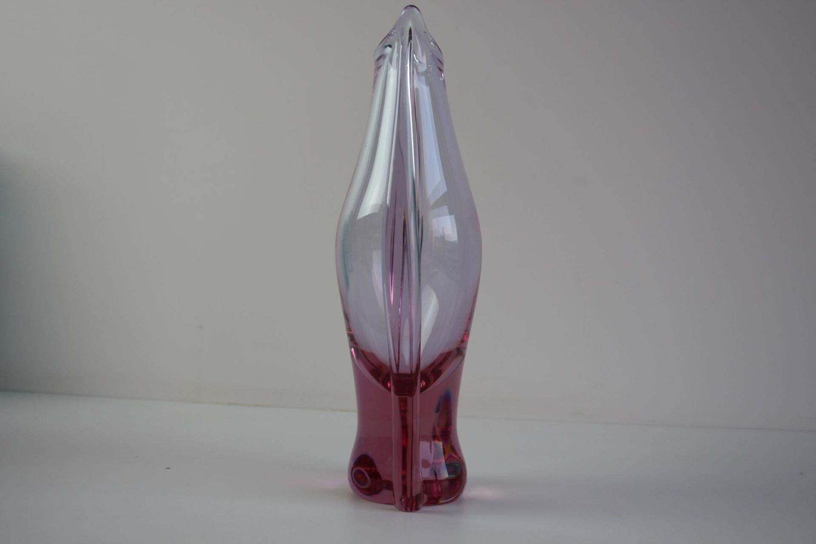 Mid Century Czech Purple Art Glass Vase By Zbs, 1960s photo for sale