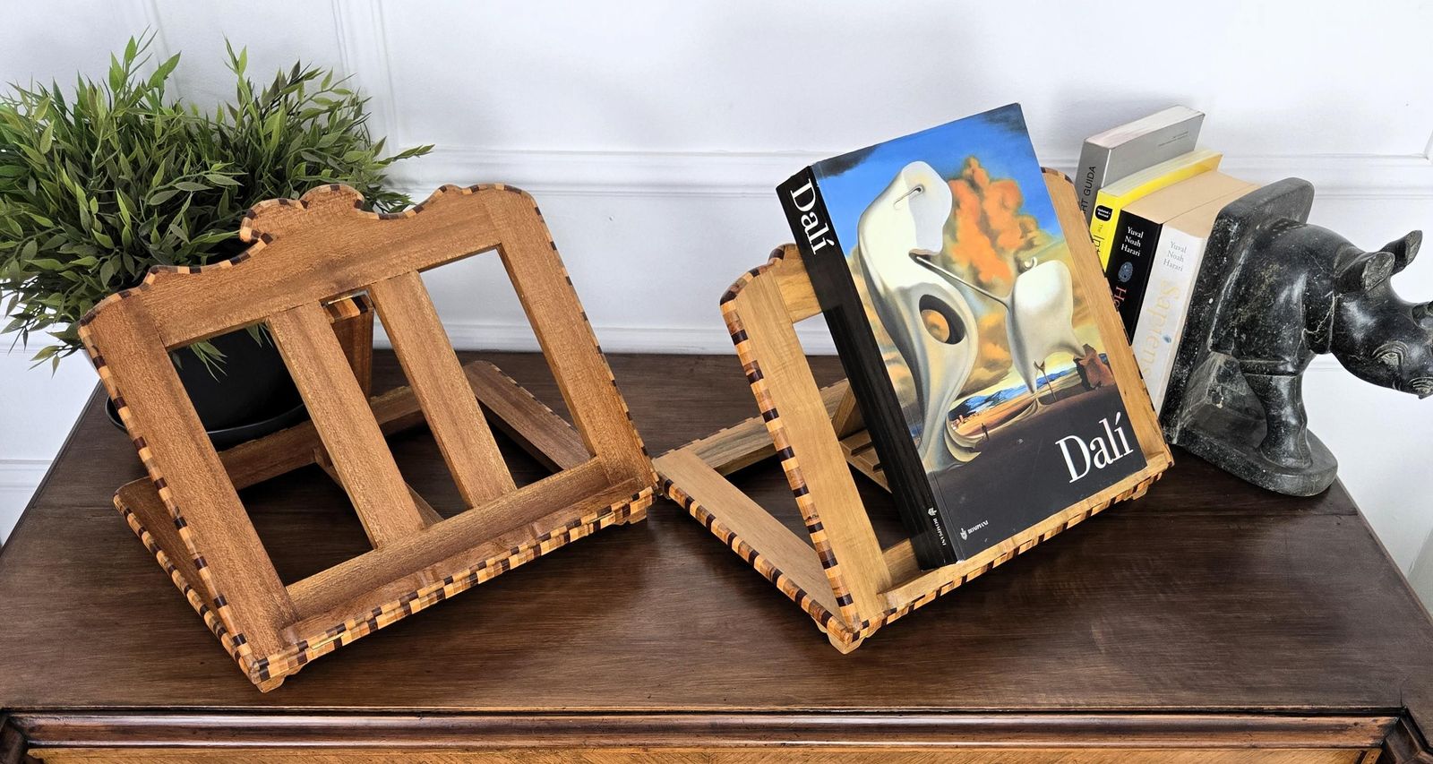 Italian Carved Decorated Adjustable Book Stand Rest photo vinterior