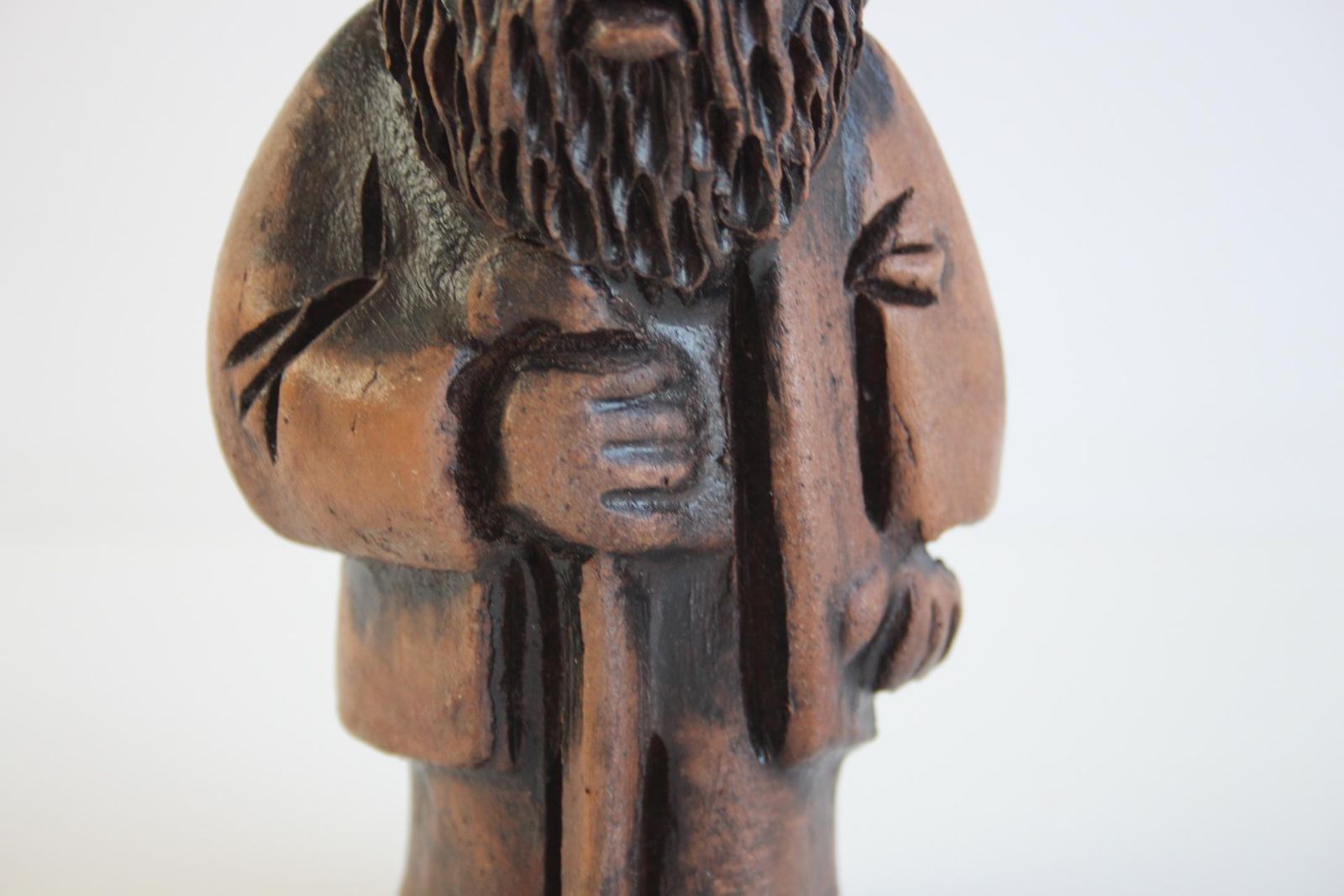 Signed Wooden Folk Art Figurine By S. Wodynski, Central Europe, Ca. 1970s photo buy