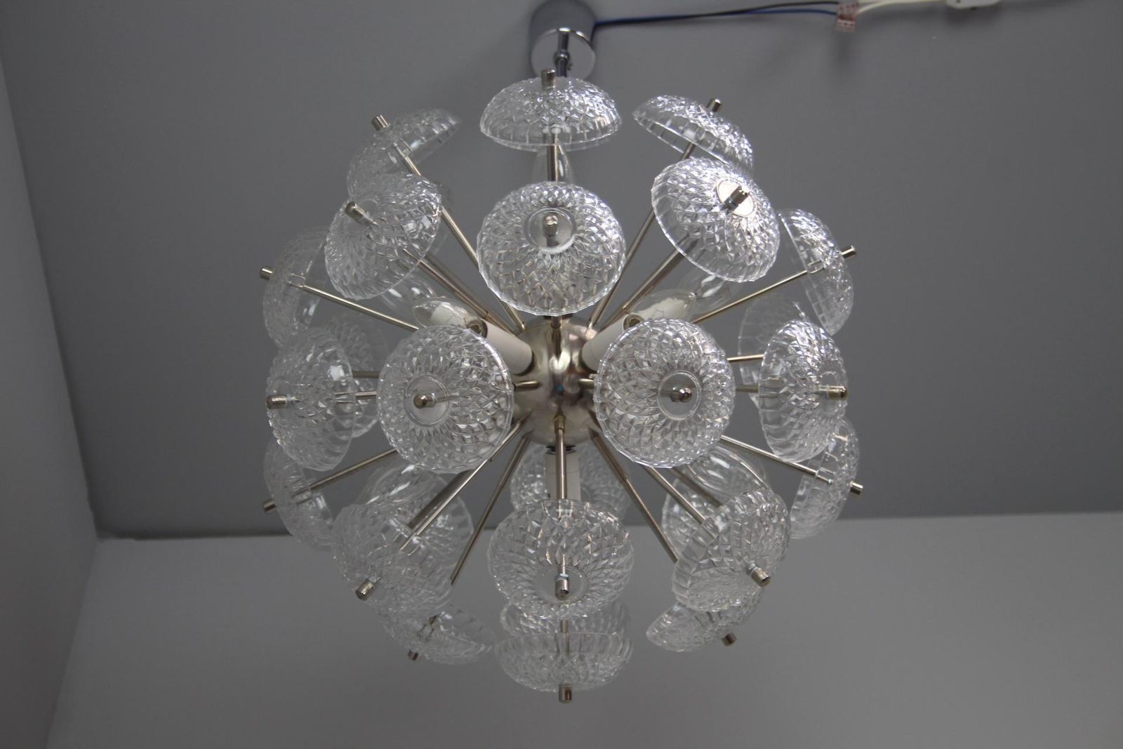 Mid Century Modern Dandelion Sputnik Chandelier, By Kamenicky Senov, 1960s photo for sale