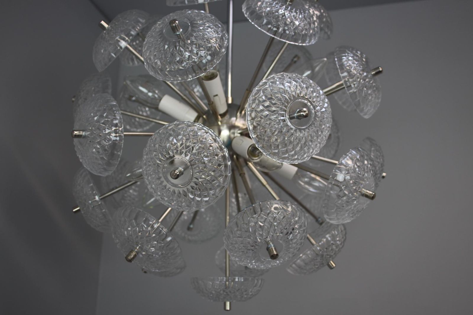 Mid Century Modern Dandelion Sputnik Chandelier, By Kamenicky Senov, 1960s photo Lighting