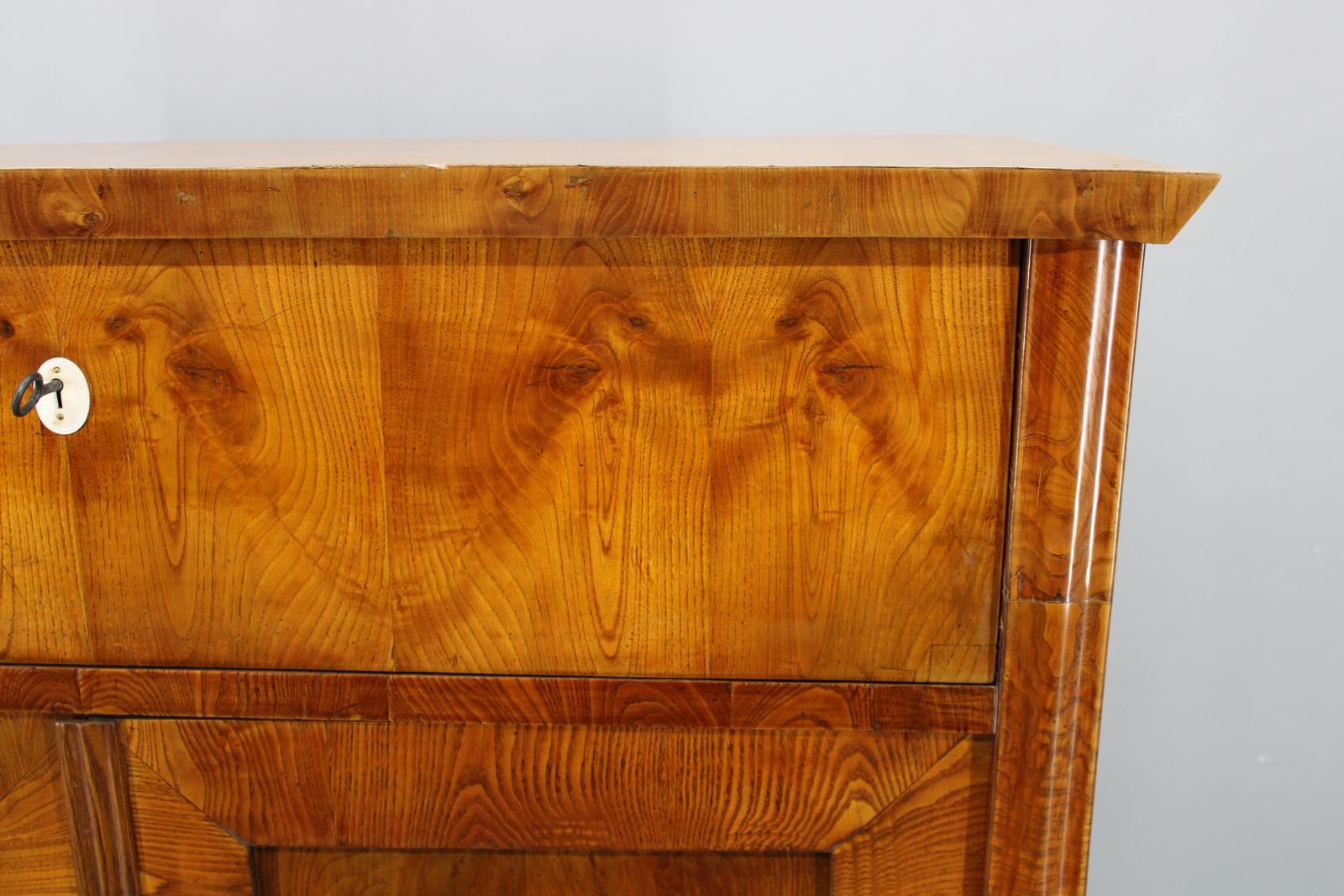 1930s Antique Cabinet With Writing Area In Walnut Finish, Czechoslovakia photo vinterior