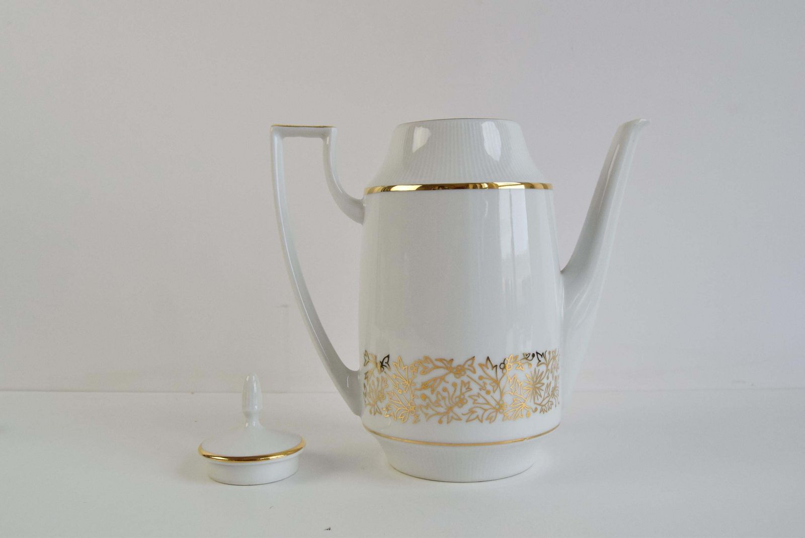 Mid Century Birkenhammer Czechoslovakian Porcelain Coffee Pot, 1969 photo for sale