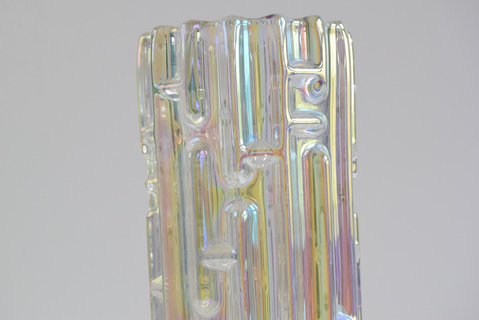 Original Frantisek Vizner Glass ´Maze´ Vase For Sklo Union Rosice 1960s photo buy