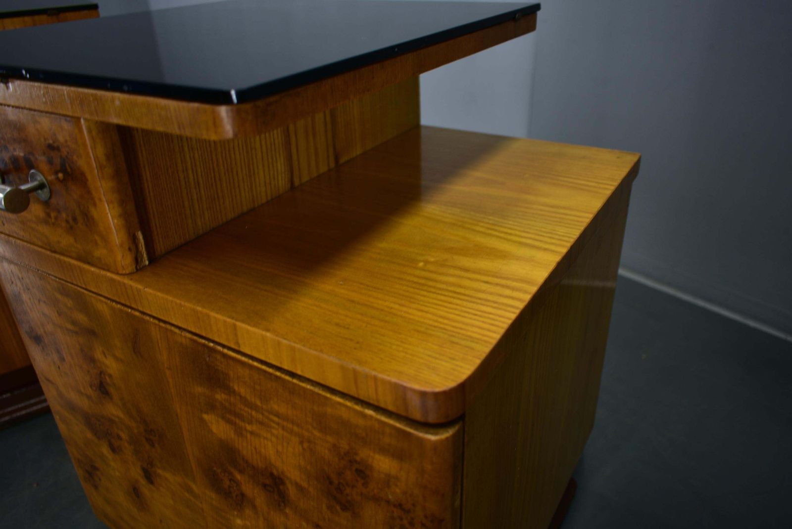 photo furniture 1942s Set Of Bedside Tables By Jindrich Halabala, Czechoslovakia