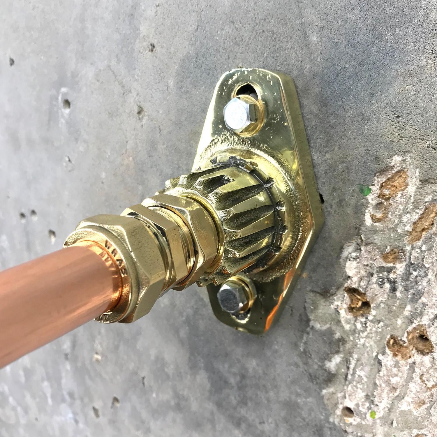 photo furniture 1980s Ex British Army Light Shade / Copper & Brass Cantilever, Custom Colours