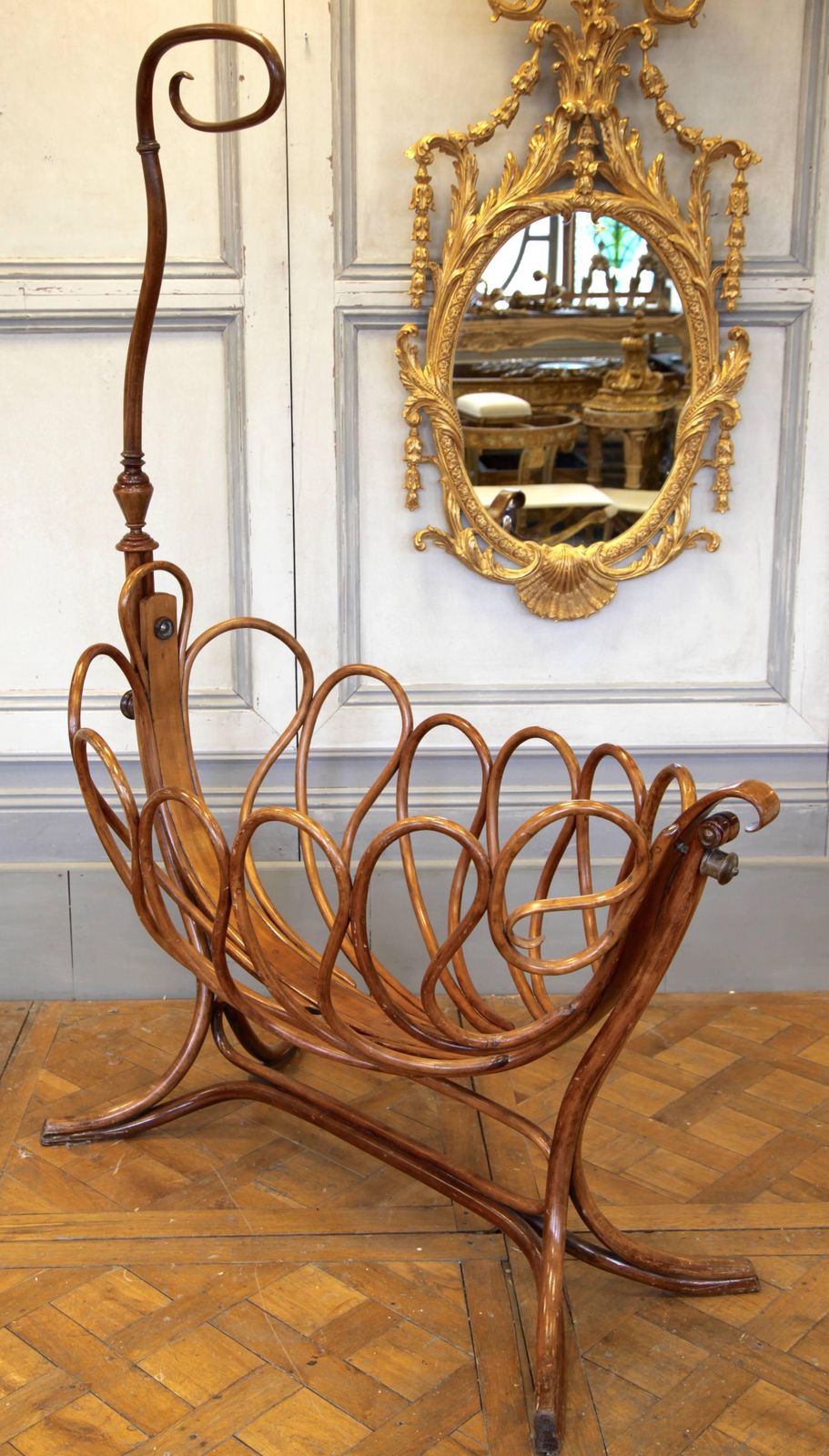 Rare French Bentwood Cradle In The Thonet Style Late 19th Century photo for sale