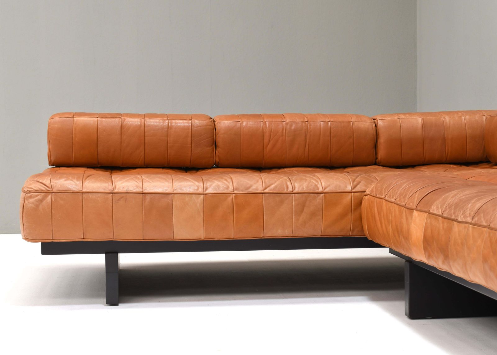 Pair Of De Sede Ds80 Daybed Sofas In Cognac Tan Leather   Switzerland, 1970s photo buy