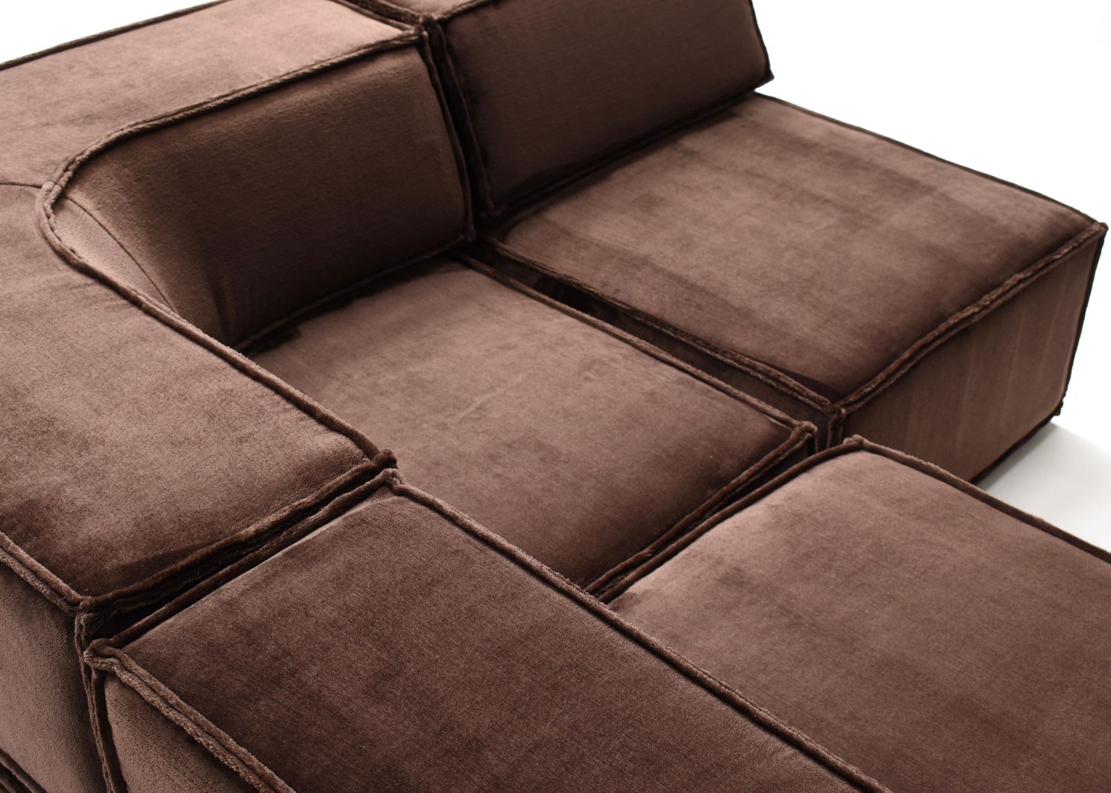 Chocolate Brown Cor Trio Sectional Sofa Germany Switzerland 1972  New Upholstery photo Furniture