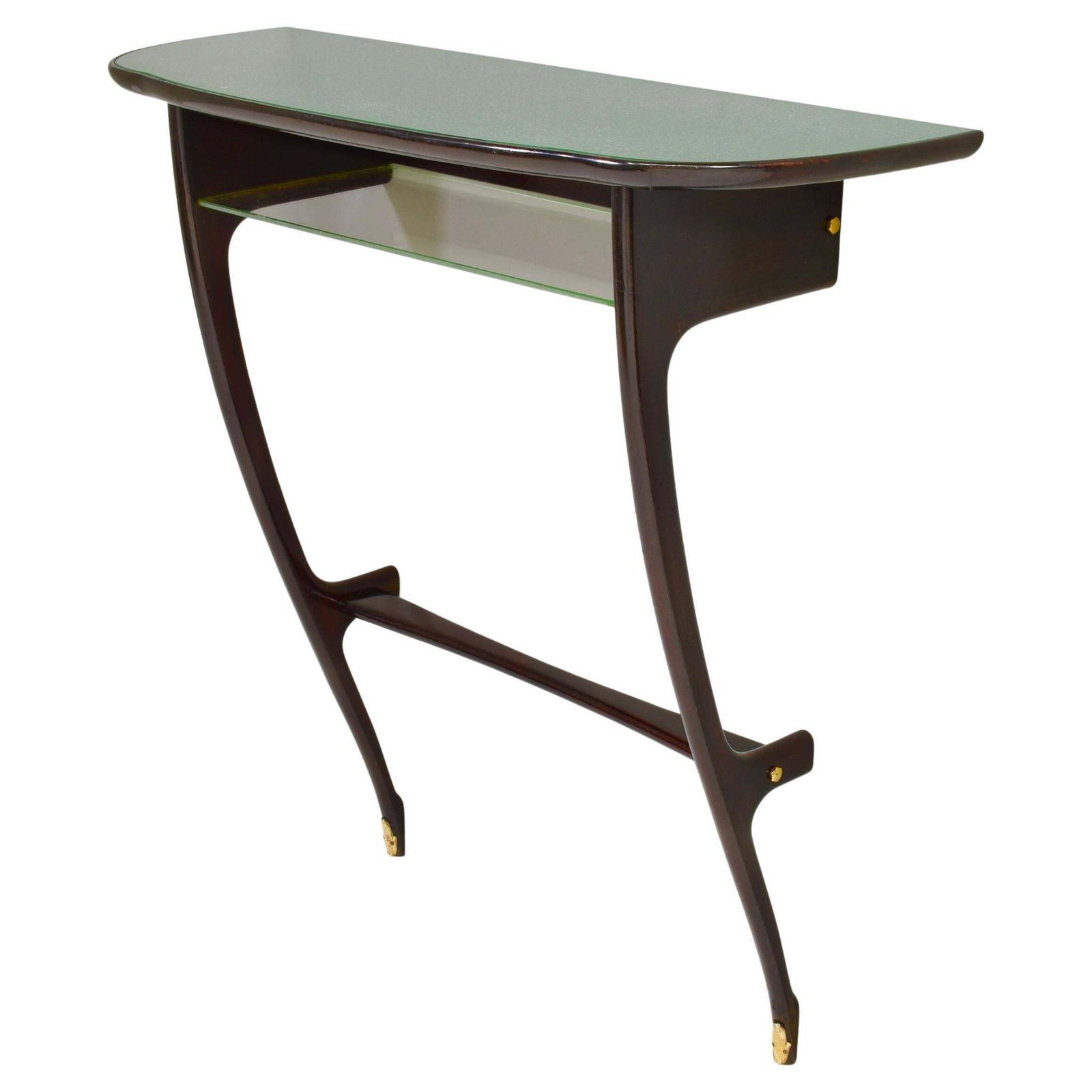 Console Table By Or In The Style Of Ico Parisi In Ebony And Glass   Italy, 1950s