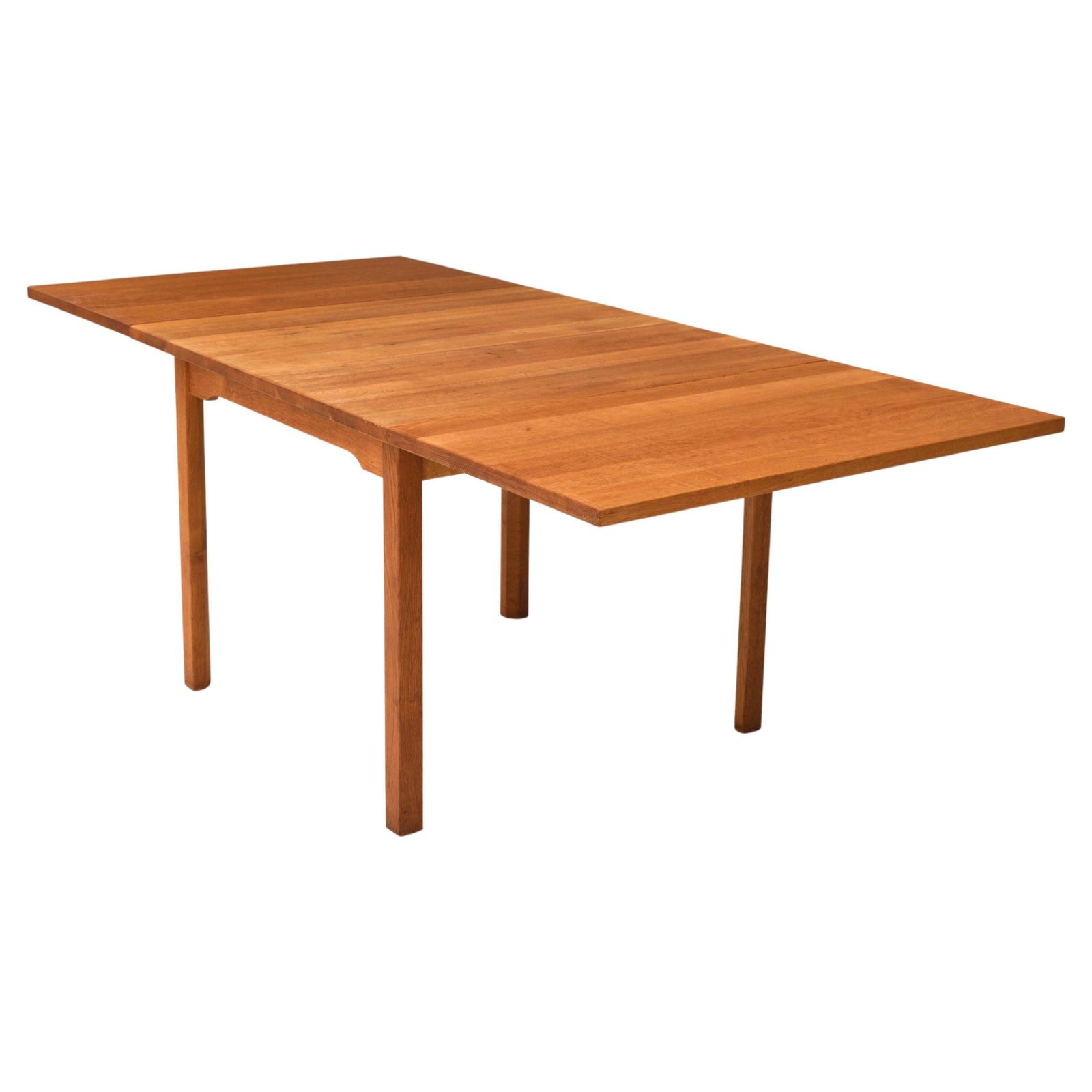 Scandinavian Drop Leaf Dining Table In Solid Oak, Scandinavia   Circa 1970 80