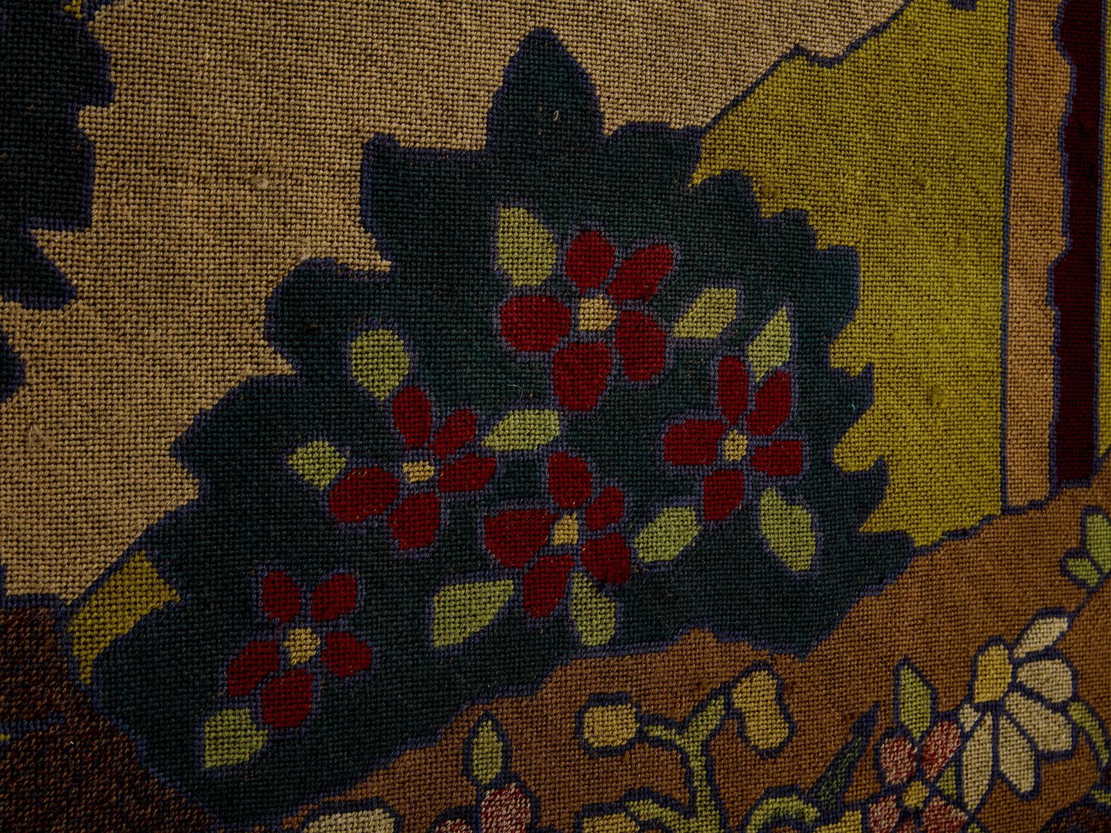 Gabriel Laneyrie Petit Point Needlework Panel Tapestry 1934 photo buy