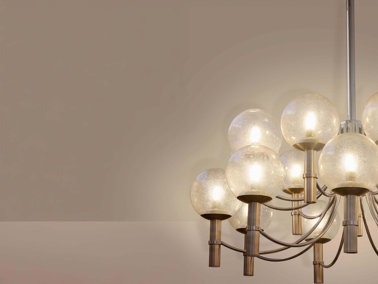 Pair Of Unique Veronese Chandeliers 65 Inches Steel Murano Glass 1970 photo buy
