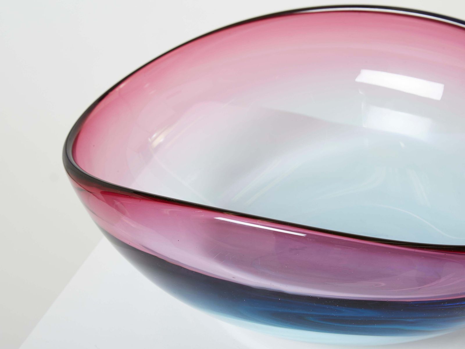 Coupe de centre de table Flavio Poli en verre de Murano pour Seguso, 1960 photo vintage