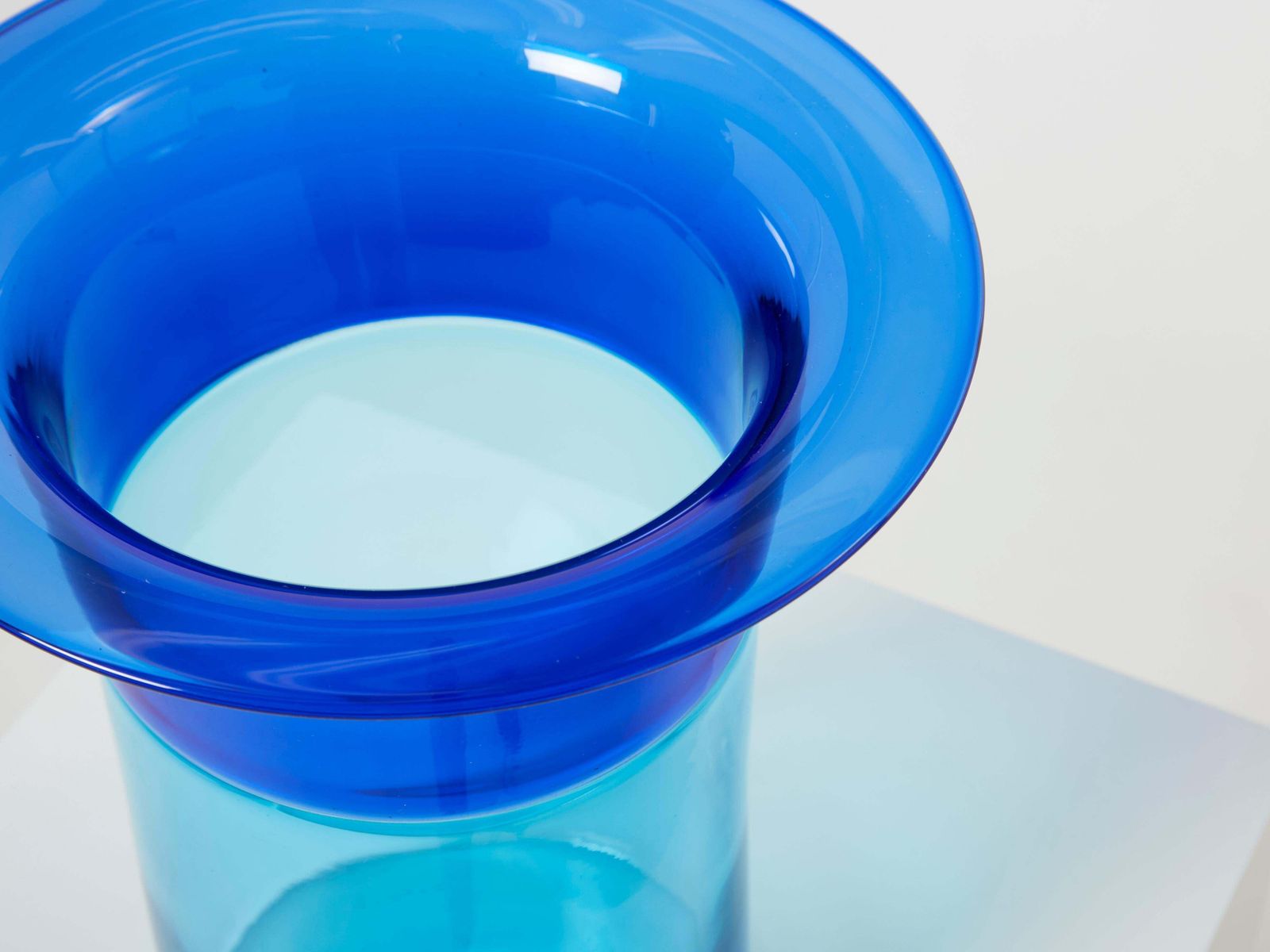 Luciano Gaspari Large Incalmo Murano Glass Vase By Salviati 1970 photo for sale
