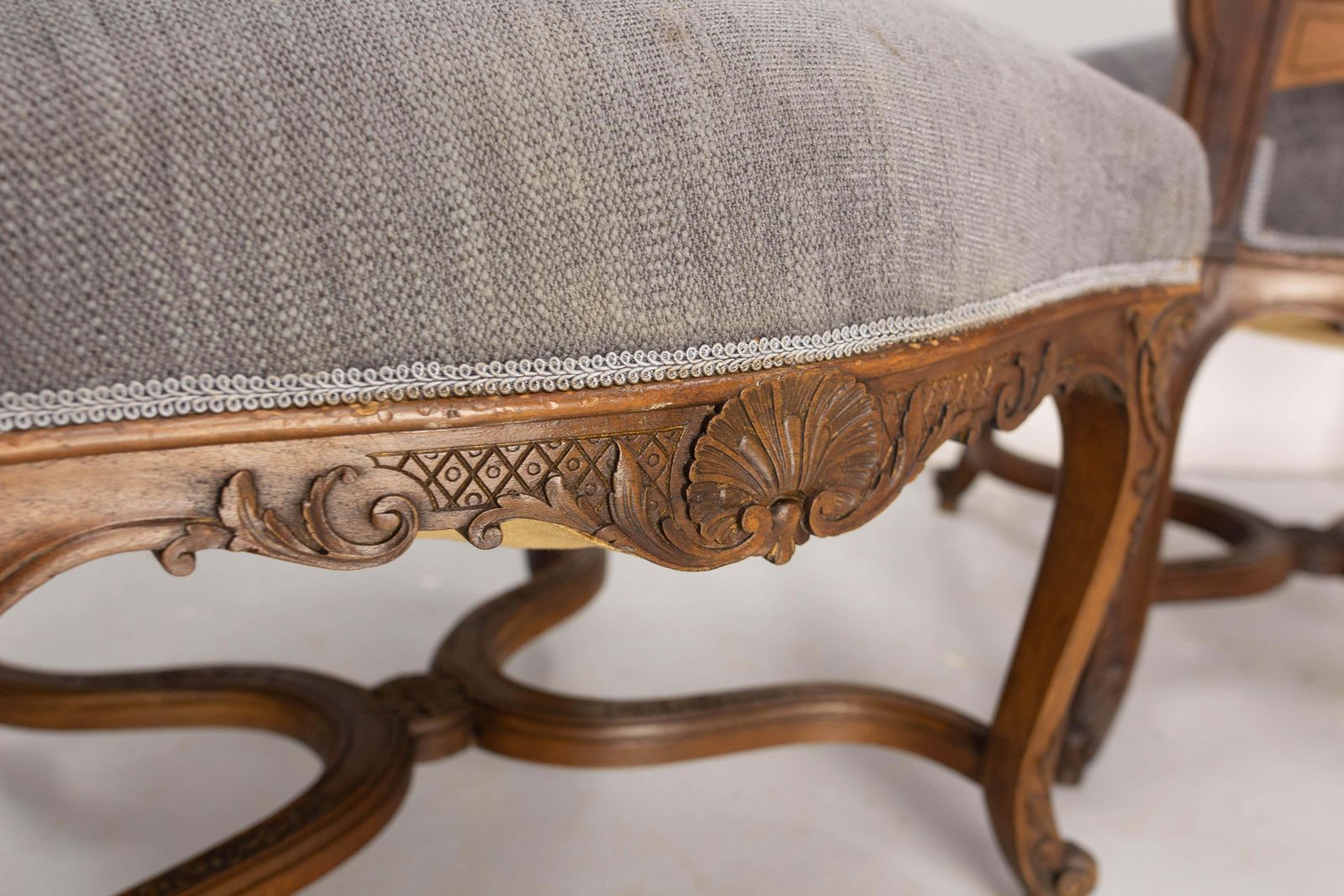 Pair Of Regency Chairs Or Fauteuils To Be Re Upholstered Midcentury photo vinterior